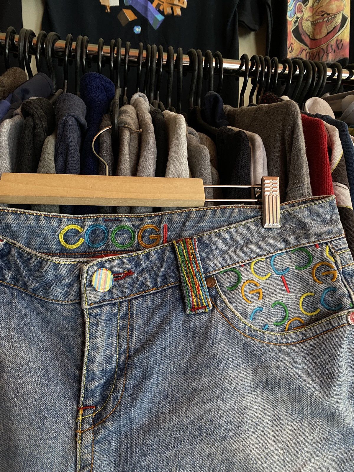Coogi COOGI EMBROIDERED DENIM VINTAGE SHORTS Y2k Size US 32 / EU 48 - 4 Thumbnail