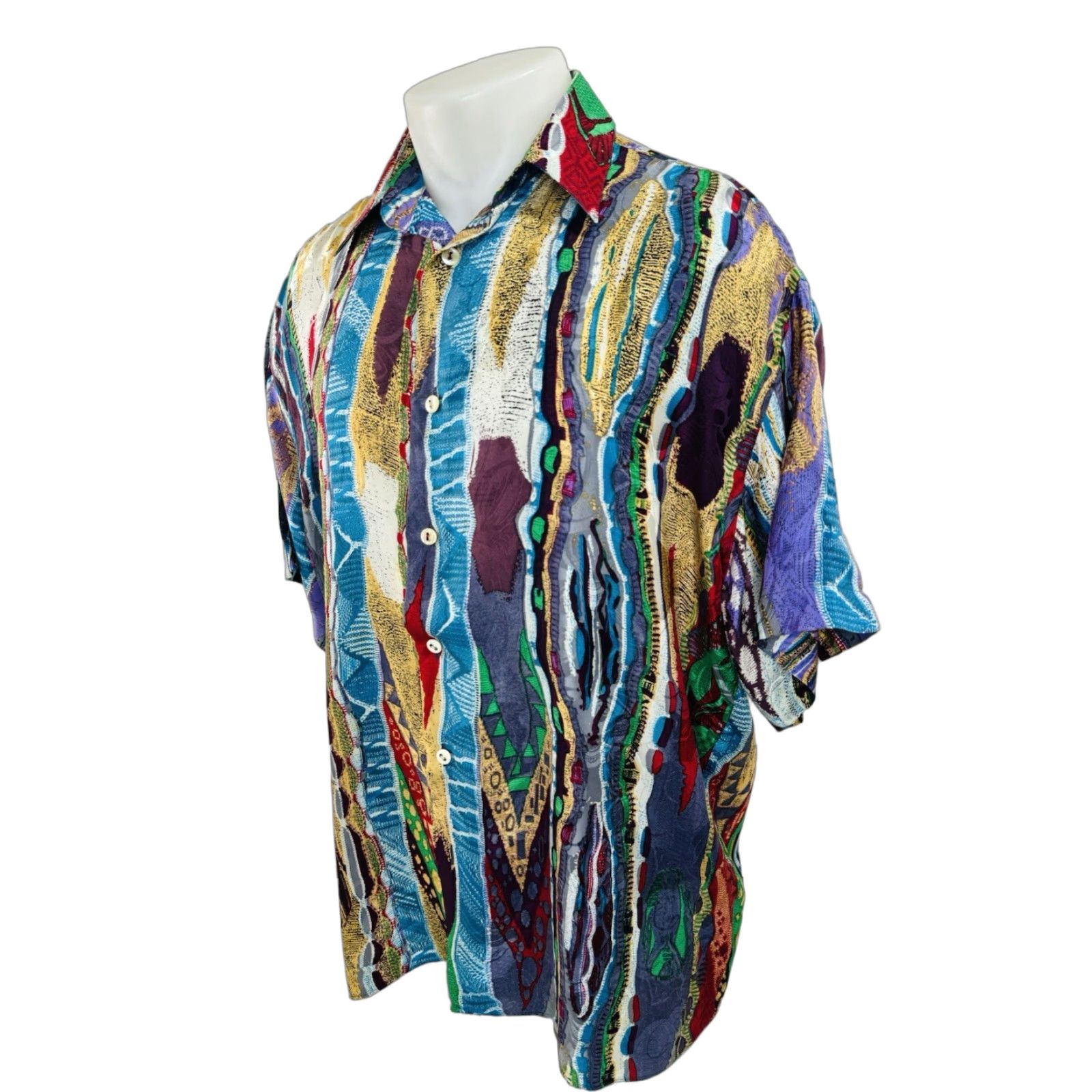 Coogi COOGI ITALY AUSTRALIA SILK Cosby Tundra Print Mens M Shirt Size US L / EU 52-54 / 3 - 1 Thumbnail