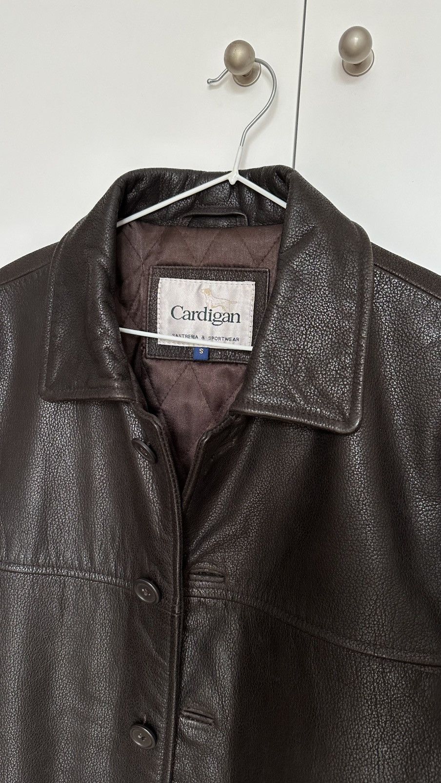 Leather × Vintage Vintage 100% Leather Jacket “Cardigan” Size US M / EU 48-50 / 2 - 7 Thumbnail