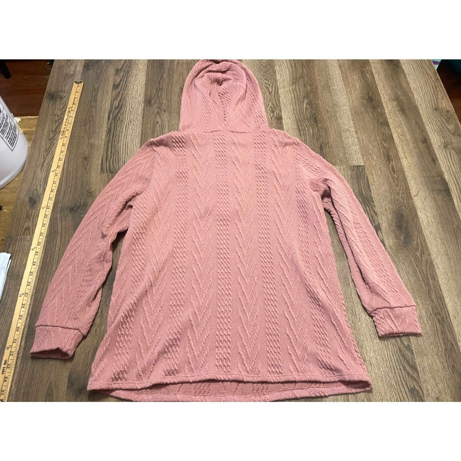 Vintage BIBI Hoodie Womens XL Pink Pullover Long Sleeve Front Cut Out Modern Casual VINTAGE? No (assume No) Size XL / US 12-14 / IT 48-50 - 2 Thumbnail