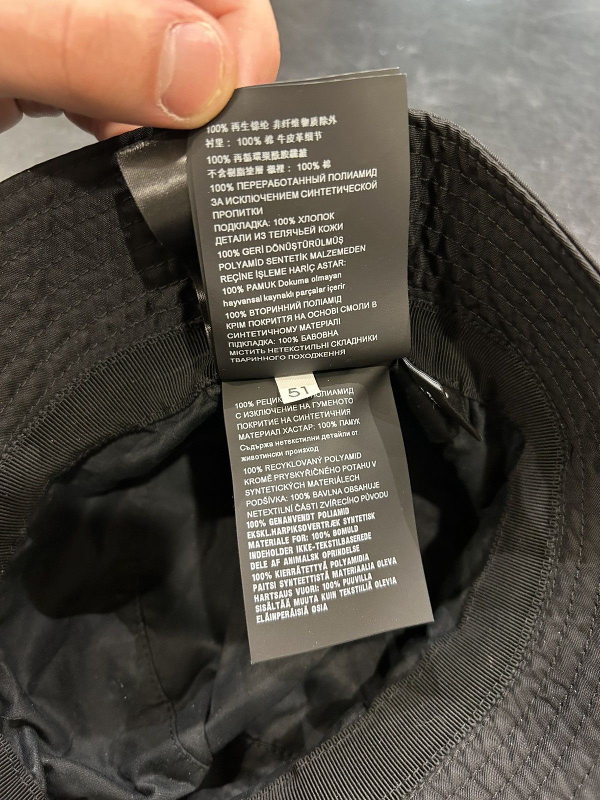 Prada Prada RE-Nylon Bucket Hat - Black Size ONE SIZE - 8 Thumbnail