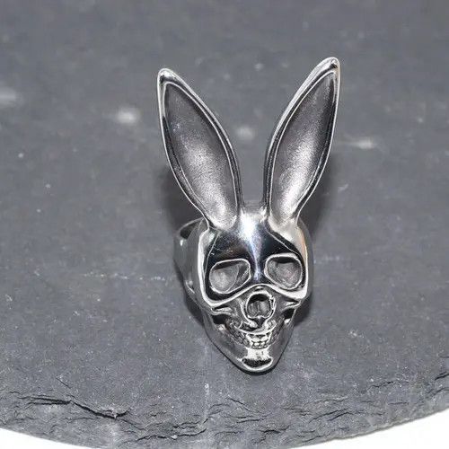 Jewelry Rabbit Skull Ring Size ONE SIZE - 4 Thumbnail