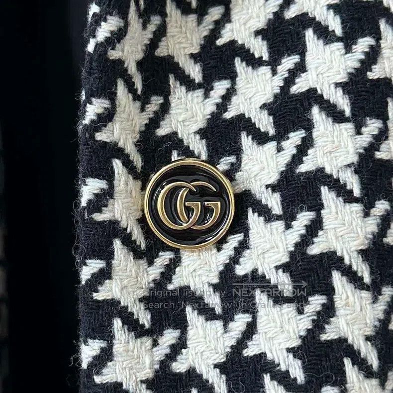 Gucci Gucci Thousand-bird check knitted woollen coat Size XS / US 0-2 / IT 36-38 - 6 Thumbnail