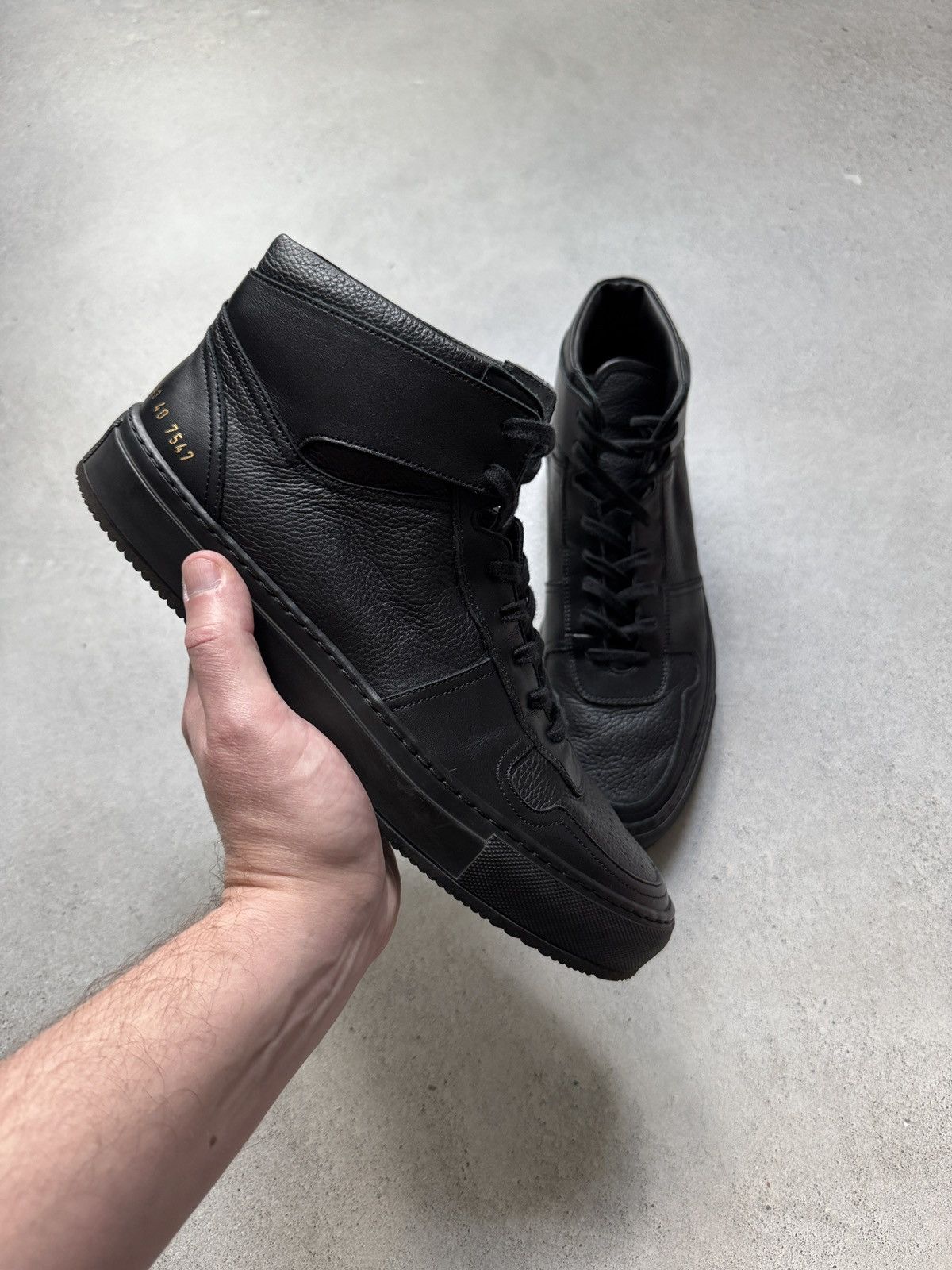 Common projects black high tops online