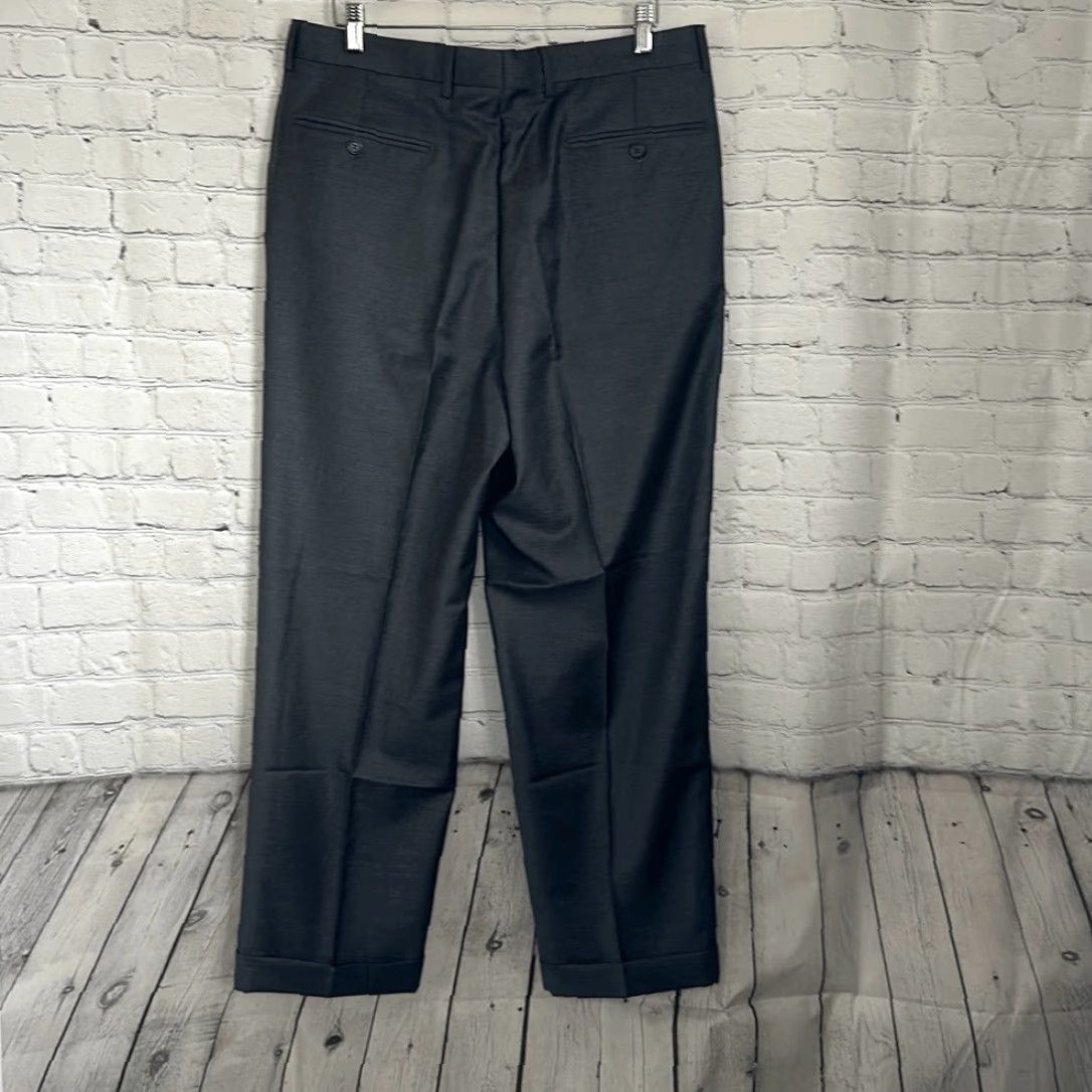 Vintage VINTAGE Santorelli Como 2 Luxury Serge Mens Gray Pleated Wool Pants Slacks Size 36 Dress Pants Adult Mens Gray Size US 36 / EU 52 - 5 Thumbnail