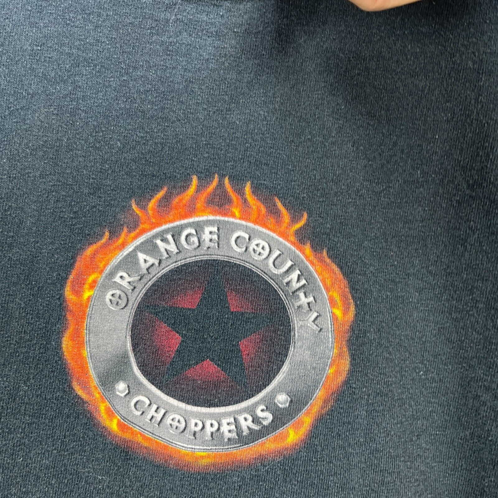 Vintage Vintage Y2K Orange County Choppers Flames Biker Medium Faded Size US M / EU 48-50 / 2 - 6 Thumbnail