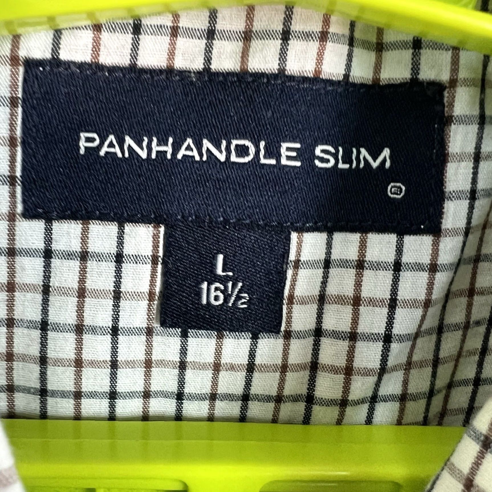Vintage Panhandle Slim Check Pearl Snap Western Shirt Men’s L Short Sleeve White 48 in Chest Slimming Regular Fit Western Mens 16.5 Neck Snap Button-Up Shirt Size US L / EU 52-54 / 3 - 6 Thumbnail