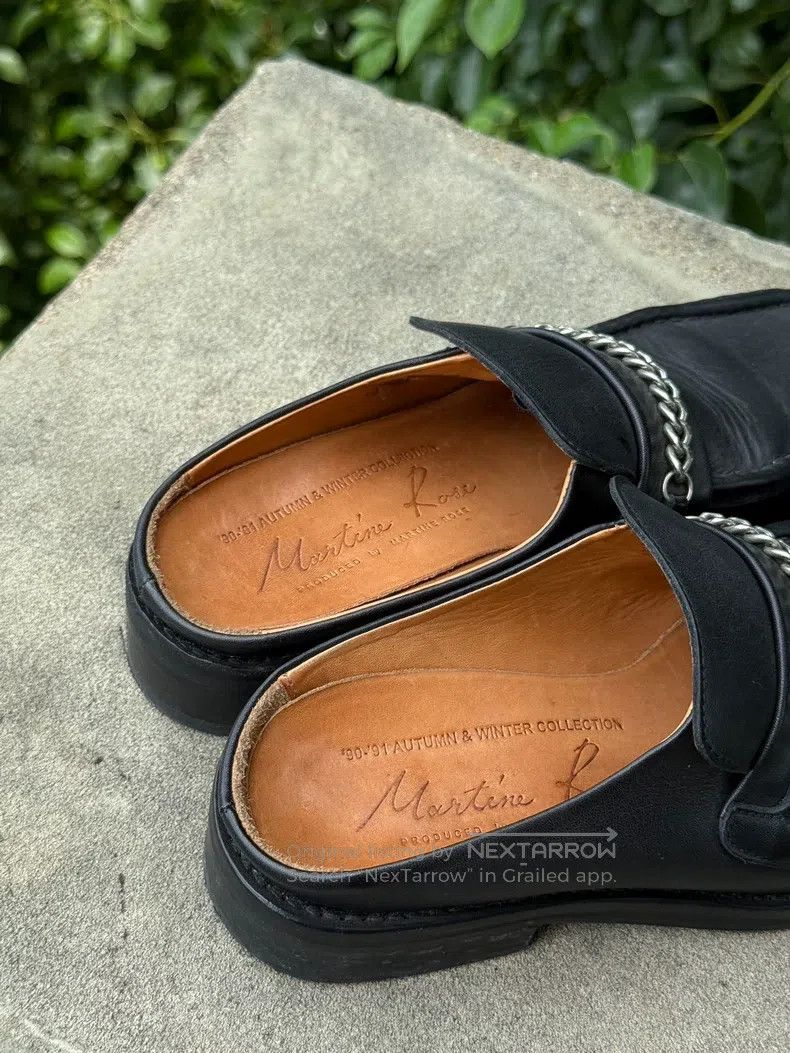 Martine Rose Martine Rose size 36 Metal chain leather shoes slippers Size US 5 / EU 37 - 3 Thumbnail