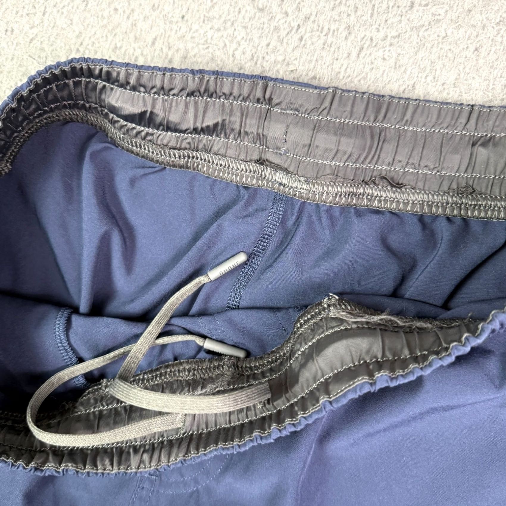 Rhone Rhone Shorts Mens L Navy Blue Mako Linerless Gym Drawstring 7" Stretch 100010 Size US 33 - 2 Thumbnail