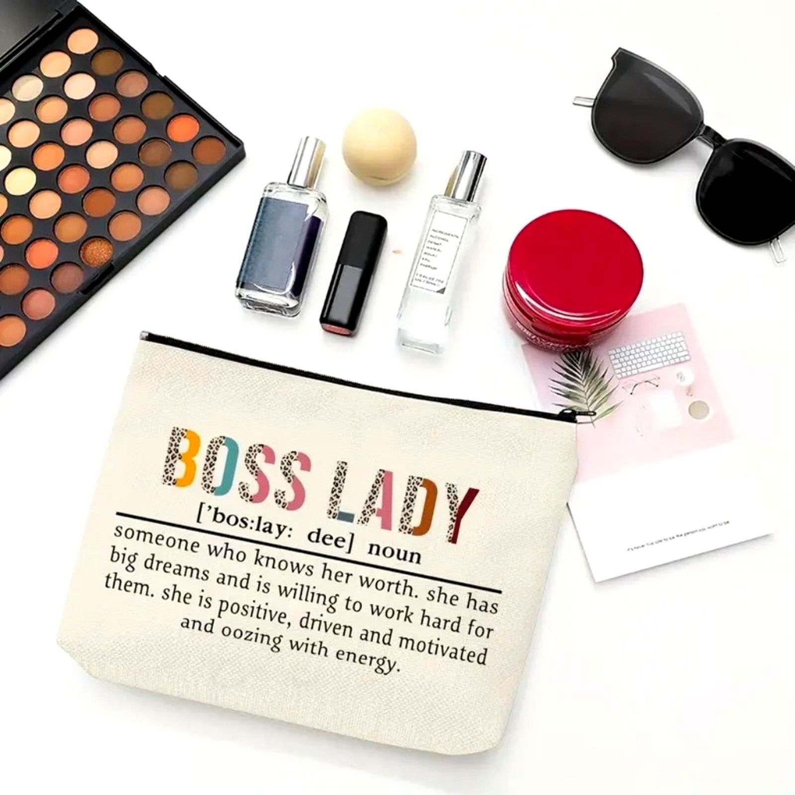 Other Boss Lady Cosmetic Bag 8" x 7" Size ONE SIZE - 4 Thumbnail