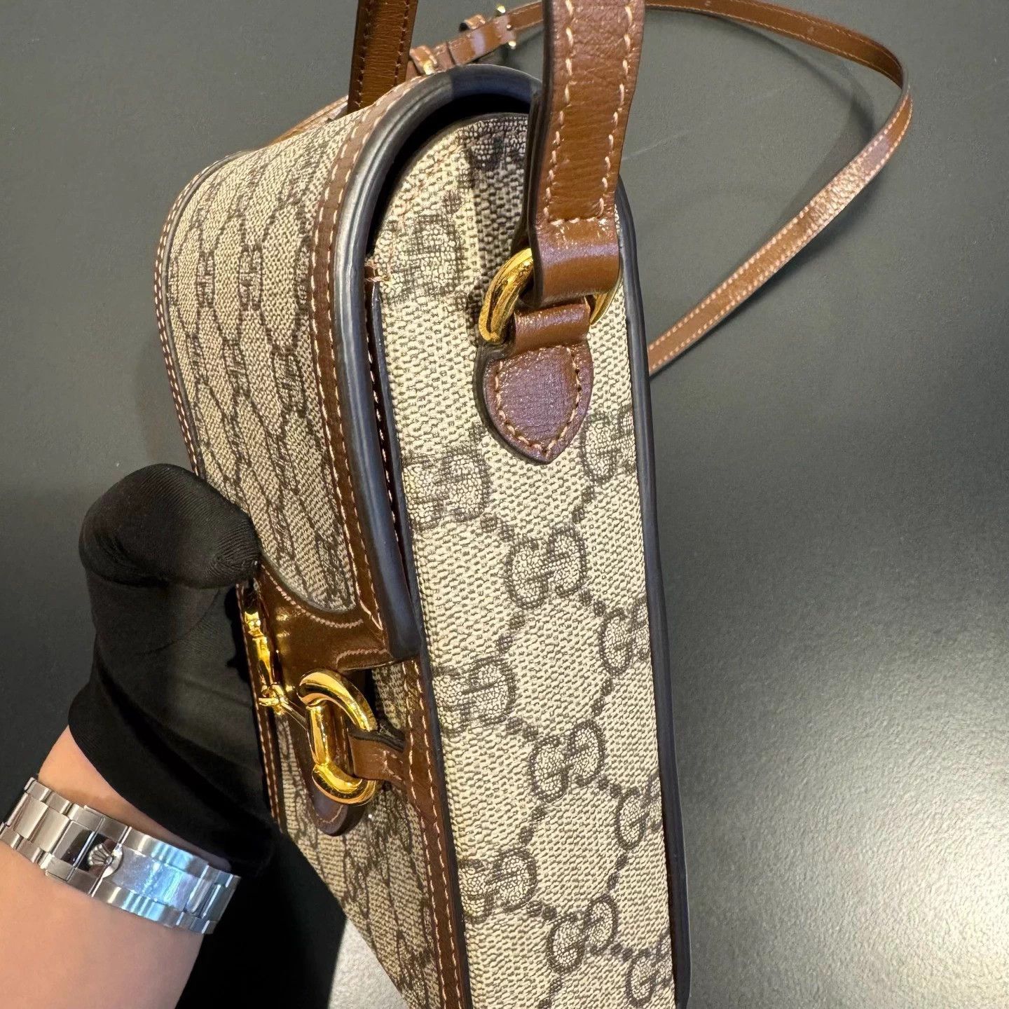Gucci Gucci 1955 Caramel Phone Bag Size ONE SIZE - 2 Thumbnail