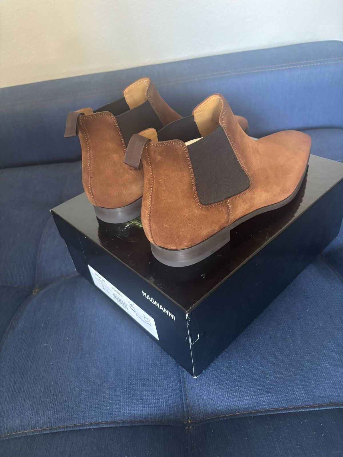 Magnanni New Magnanni Cognac Suede Boots (Size 10 - True 10.5/11) Size US 10 / EU 43 - 3 Thumbnail