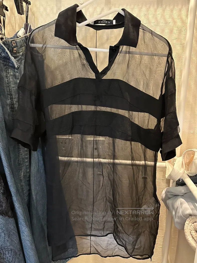 Givenchy Givenchy Black Transparent Top Worn with a Black Camisole Size US S / EU 44-46 / 1 - 1 Thumbnail