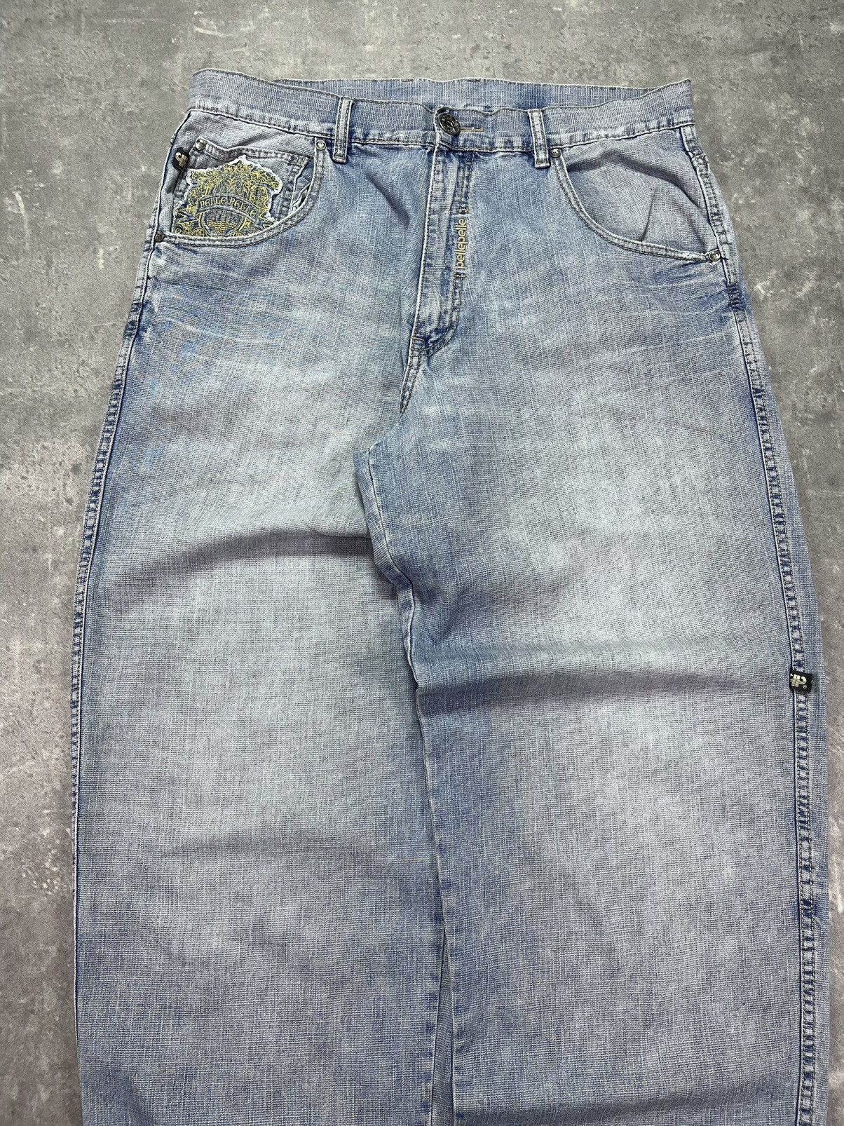 Pelle Pelle Pelle Pelle Big Patch Logo Lightweight Baggy Denim Jeans 36 Size US 36 / EU 52 - 3 Thumbnail