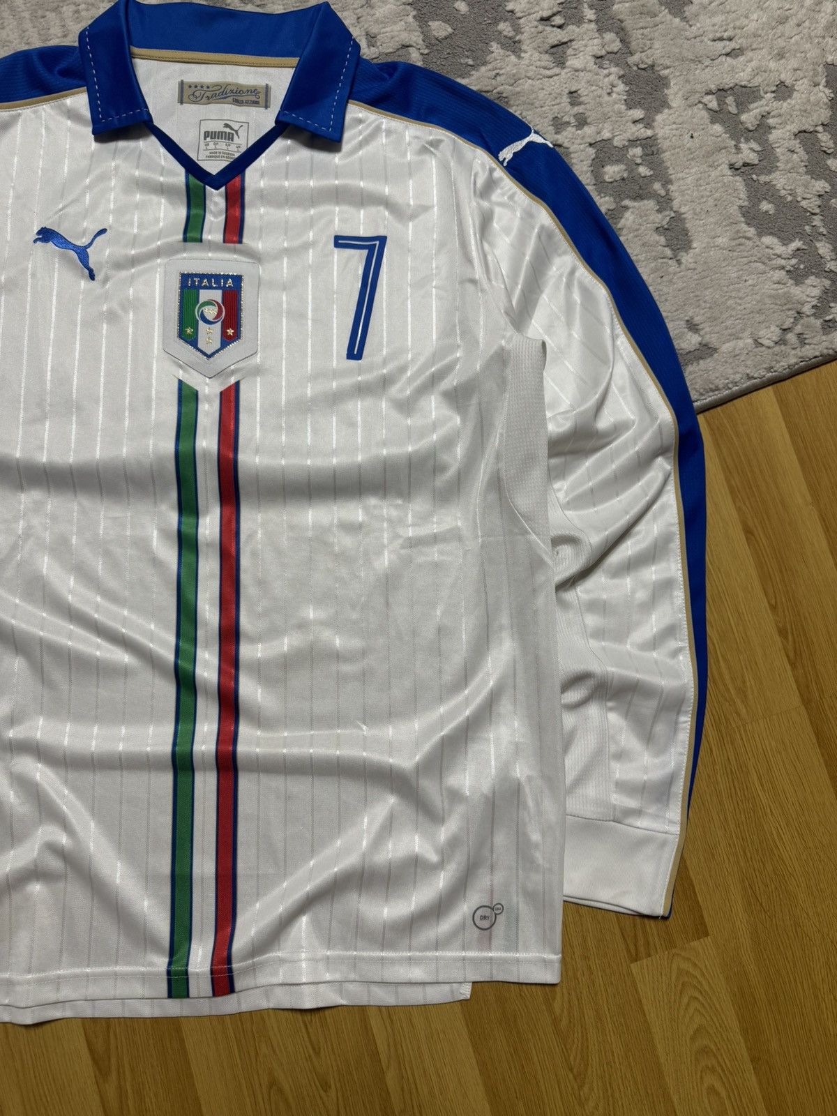 Puma Puma Simone Zaza Italy Long Sleeve Away Jersey 2015/16 Size US L / EU 52-54 / 3 - 4 Thumbnail