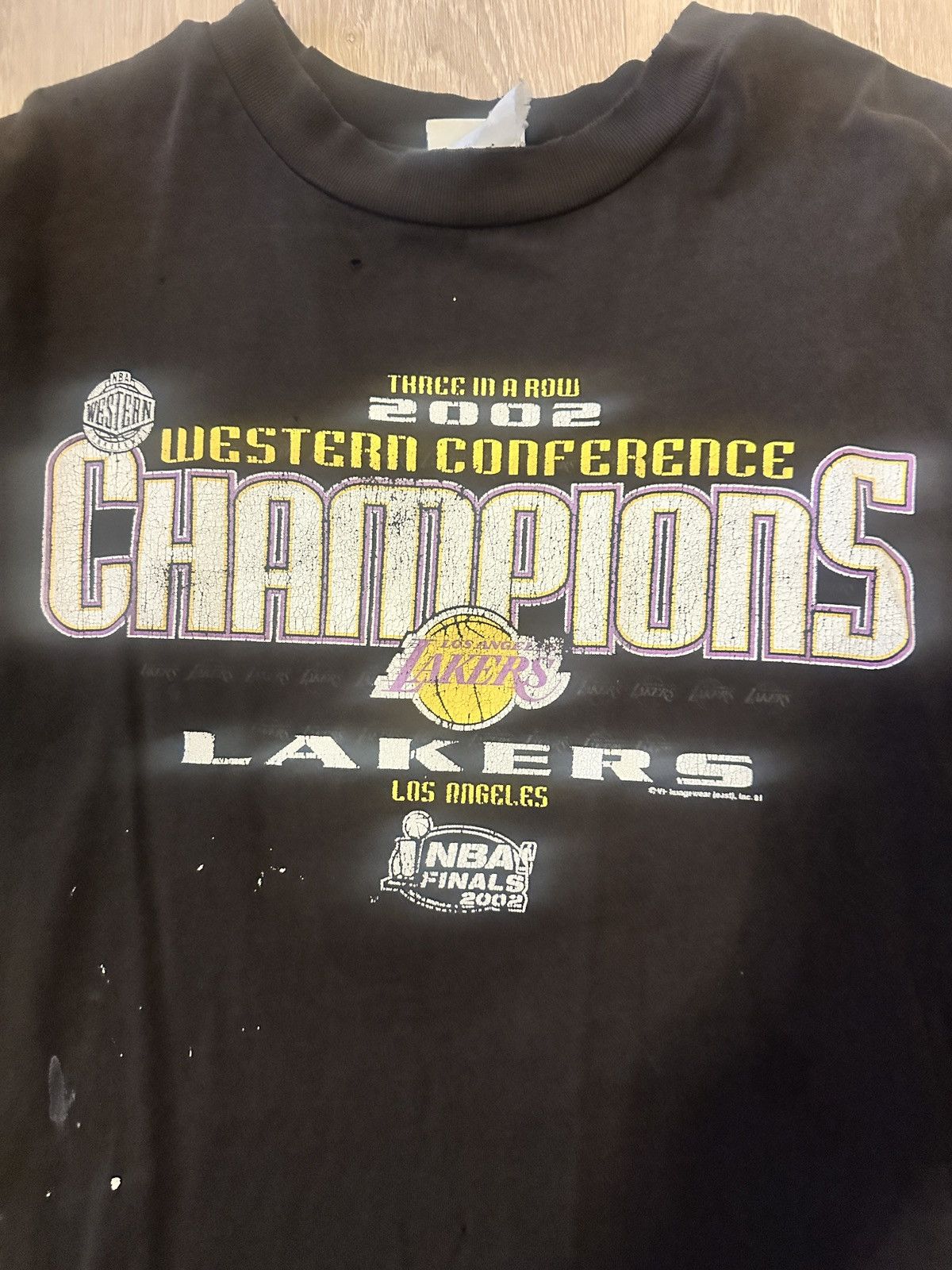 NBA Lakers Western Conference Championship Vintage Tee Size US XXL / EU 58 / 5 - 2 Thumbnail