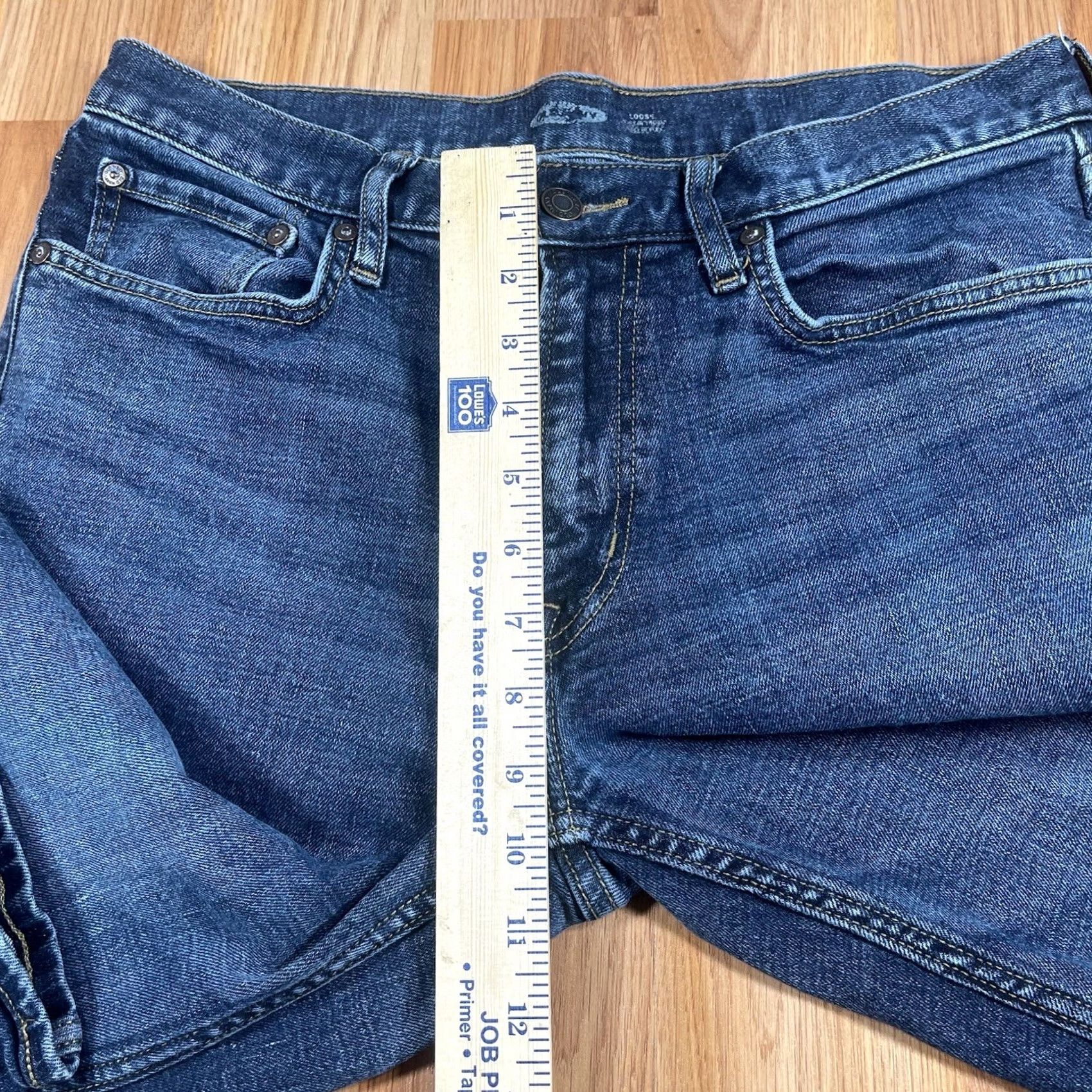 Old Navy Old Navy Jeans Mens 32Wx34L Loose Straight Leg Cotton Blend Denim Blue Jeans Mens Regular 32 Blue Straight 5-Pocket Denim Size US 32 / EU 48 - 5 Thumbnail