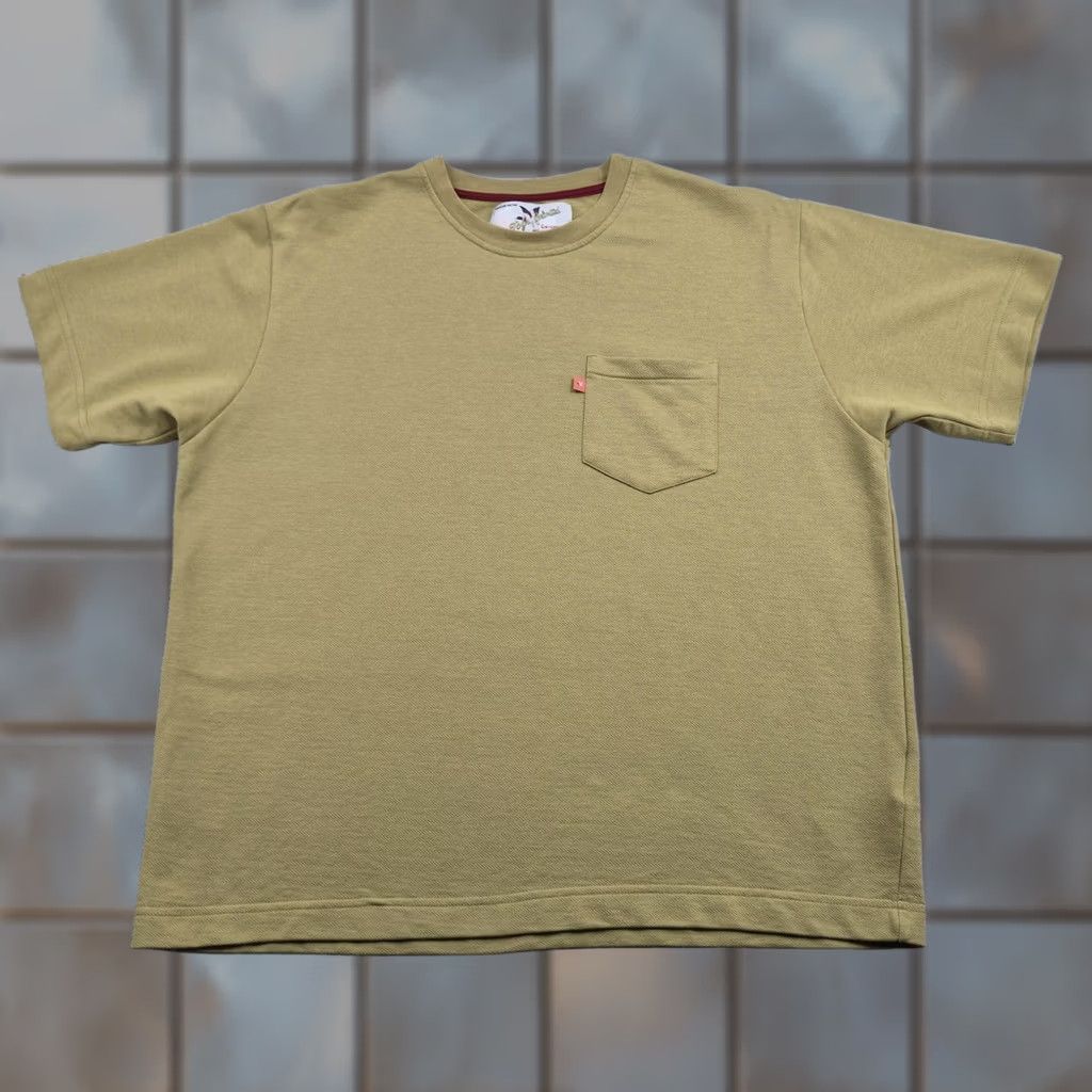 Vintage Togs Unlimited Chevignon Shirt Mens Large Green Recycled Pocket Tee Herringbone Shirt Tee Mens L Green 90s Classics Size US L / EU 52-54 / 3 - 1 Thumbnail