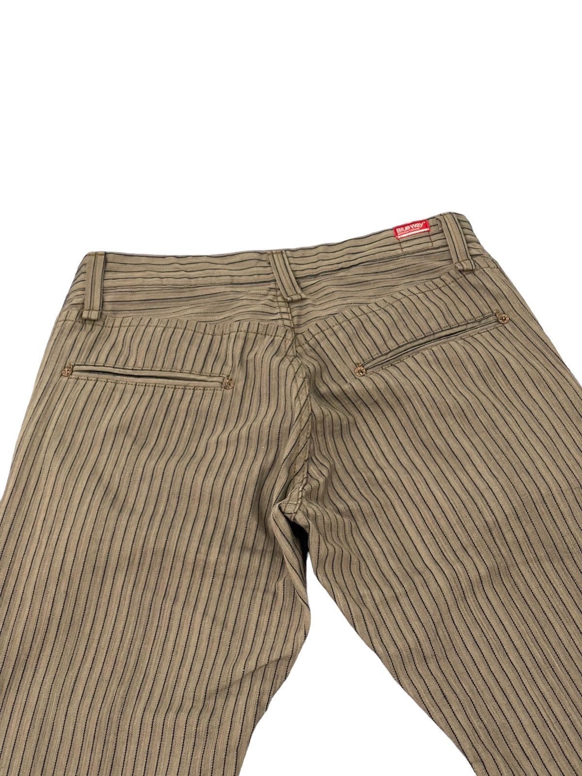 Japanese Brand Flare Jeans Blue Way Japan Wabash Striped Low Rise 8🟦3 Size US 30 / EU 46 - 17 Thumbnail