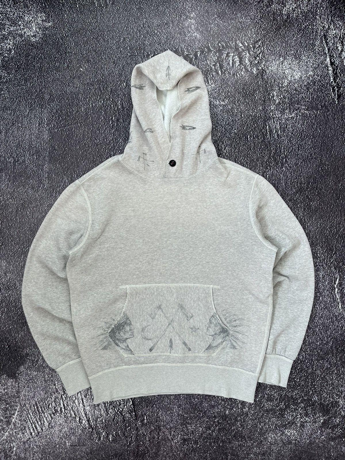 Archival Polo Ralph Lauren Indian Head Distressed Hoodie