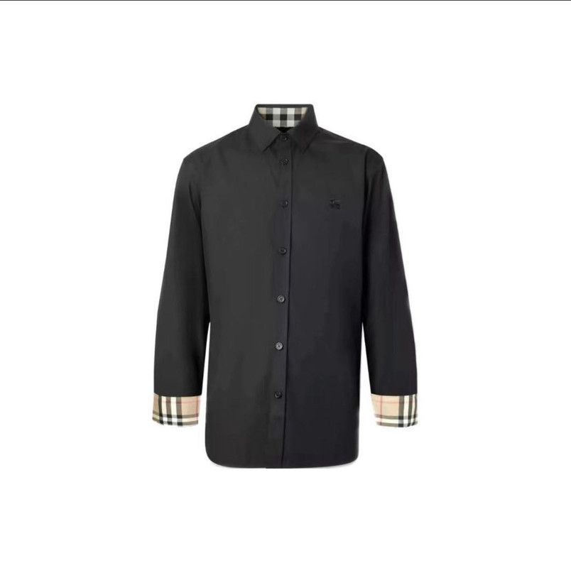 Burberry Burberry Classic Black Long Sleeve Shirt 0079 Size US S / EU 44-46 / 1 - 1 Thumbnail
