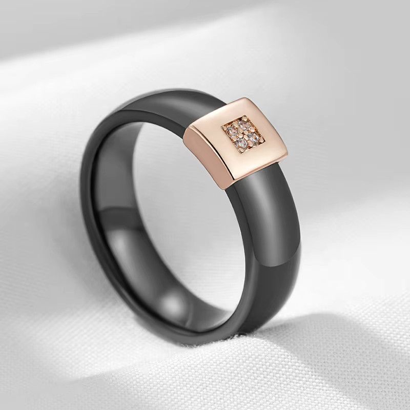 Jewelry Black Ceramics Ring Size ONE SIZE - 3 Thumbnail