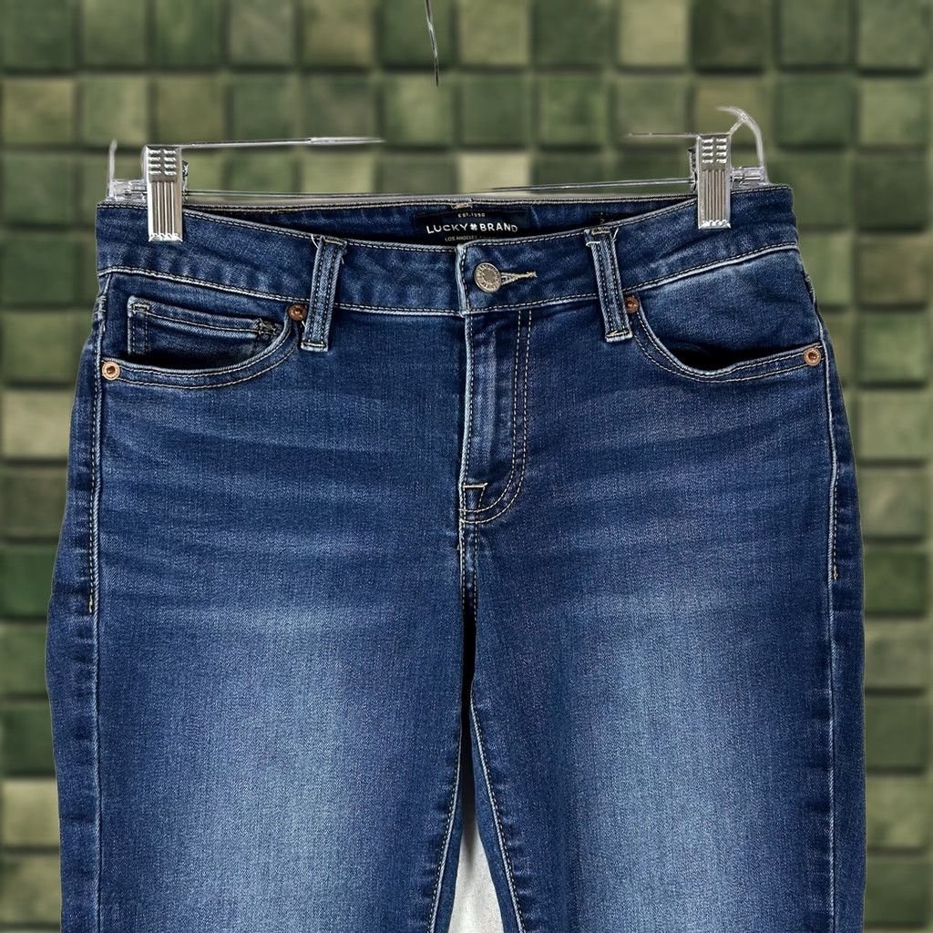 Lucky Brand Lucky Brand Lolita Skinny Jeans Womens 2/26 Ankle Denim Blue Dark Wash Casual Jeans Womens Skinny Fit 26in Inseam 5-Pocket Size 26" / US 2 / IT 38 - 1 Thumbnail
