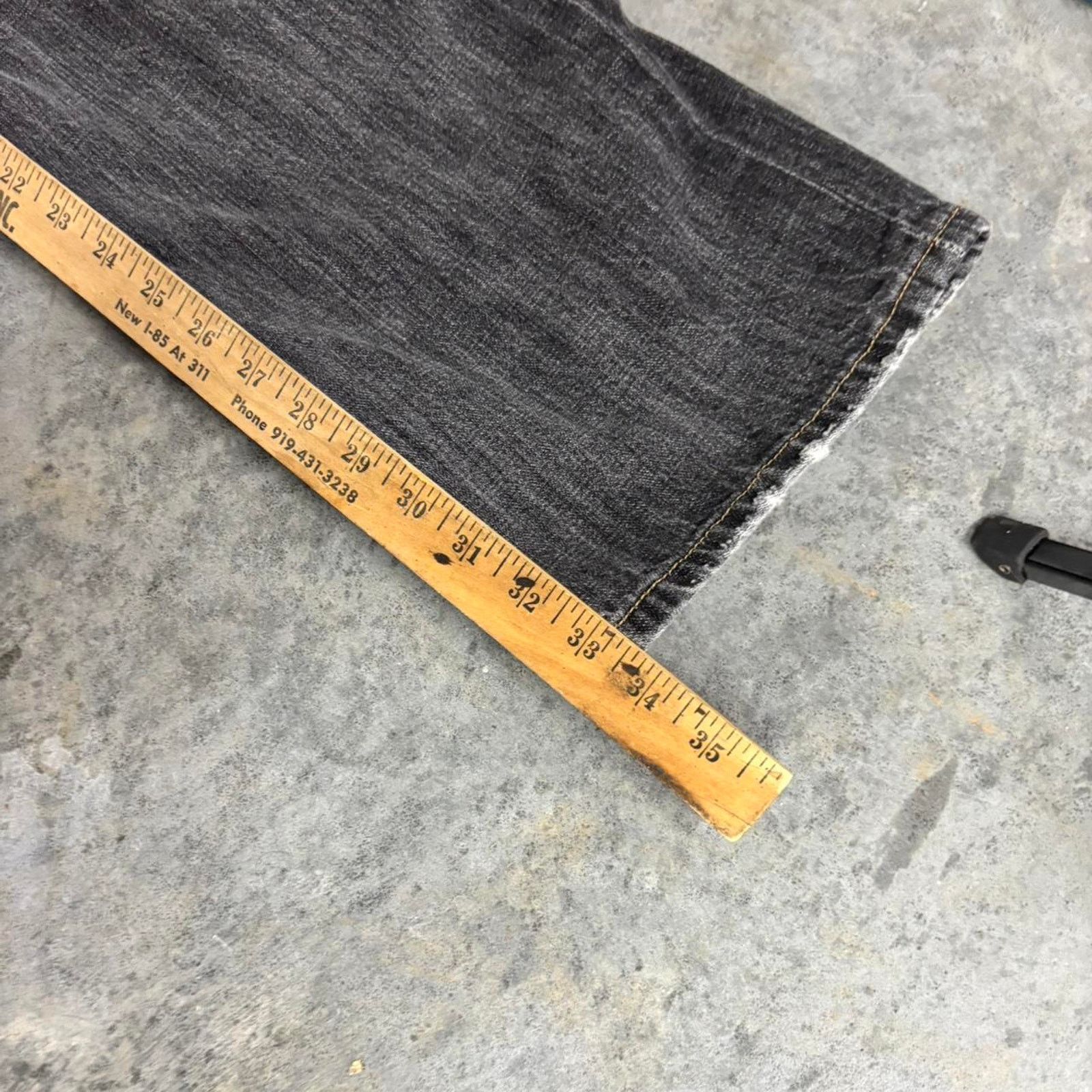 Calvin Klein Y2K Calvin Klein Baggy Loose Fit Faded Black Jeans Size US 35 - 6 Thumbnail