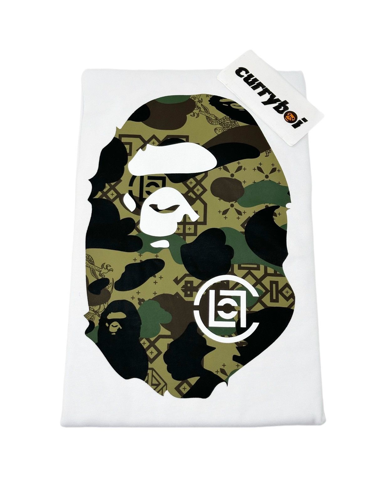 Bape × CLOT BAPE x CLOT Camo Ape Head T-Shirt White Size US L / EU 52-54 / 3 - 6 Thumbnail