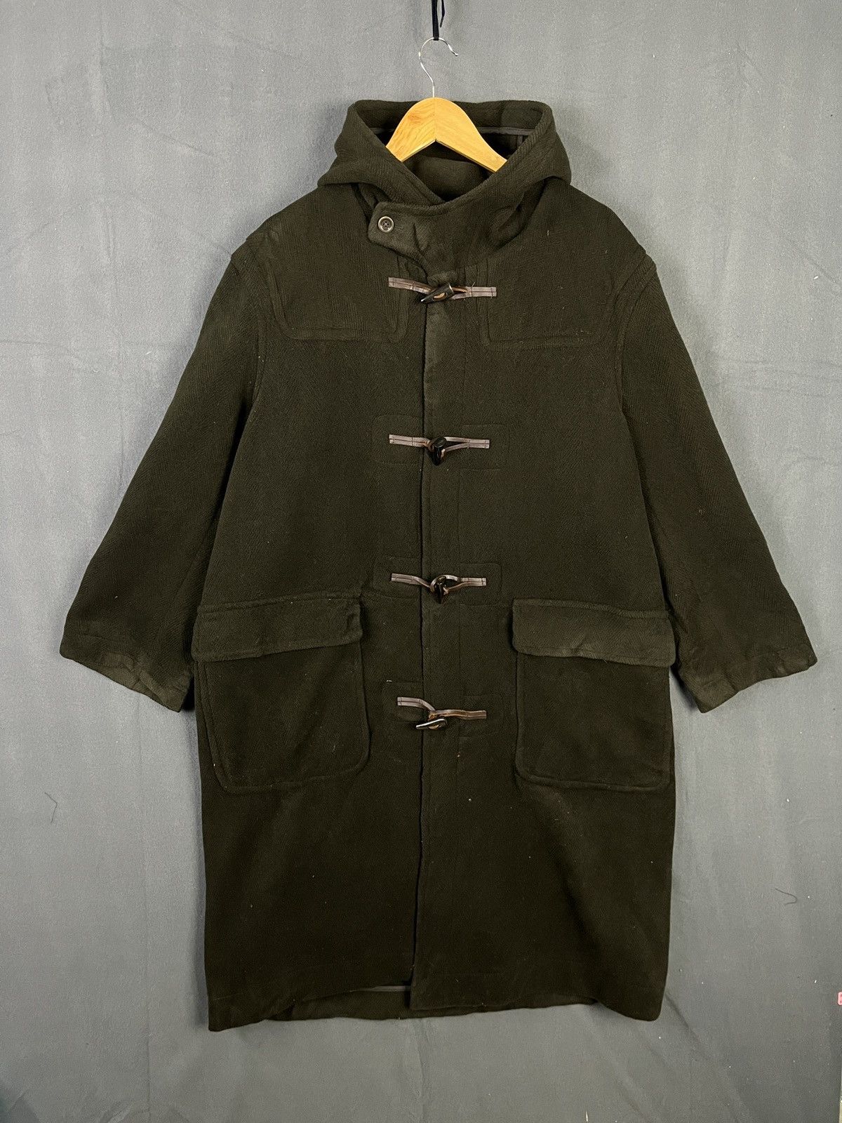 Japanese Brand × Vintage Cashmere & Wool Hooded Duffle Coat Italy Fabric Japan Made Size US M / EU 48-50 / 2 - 1 Thumbnail