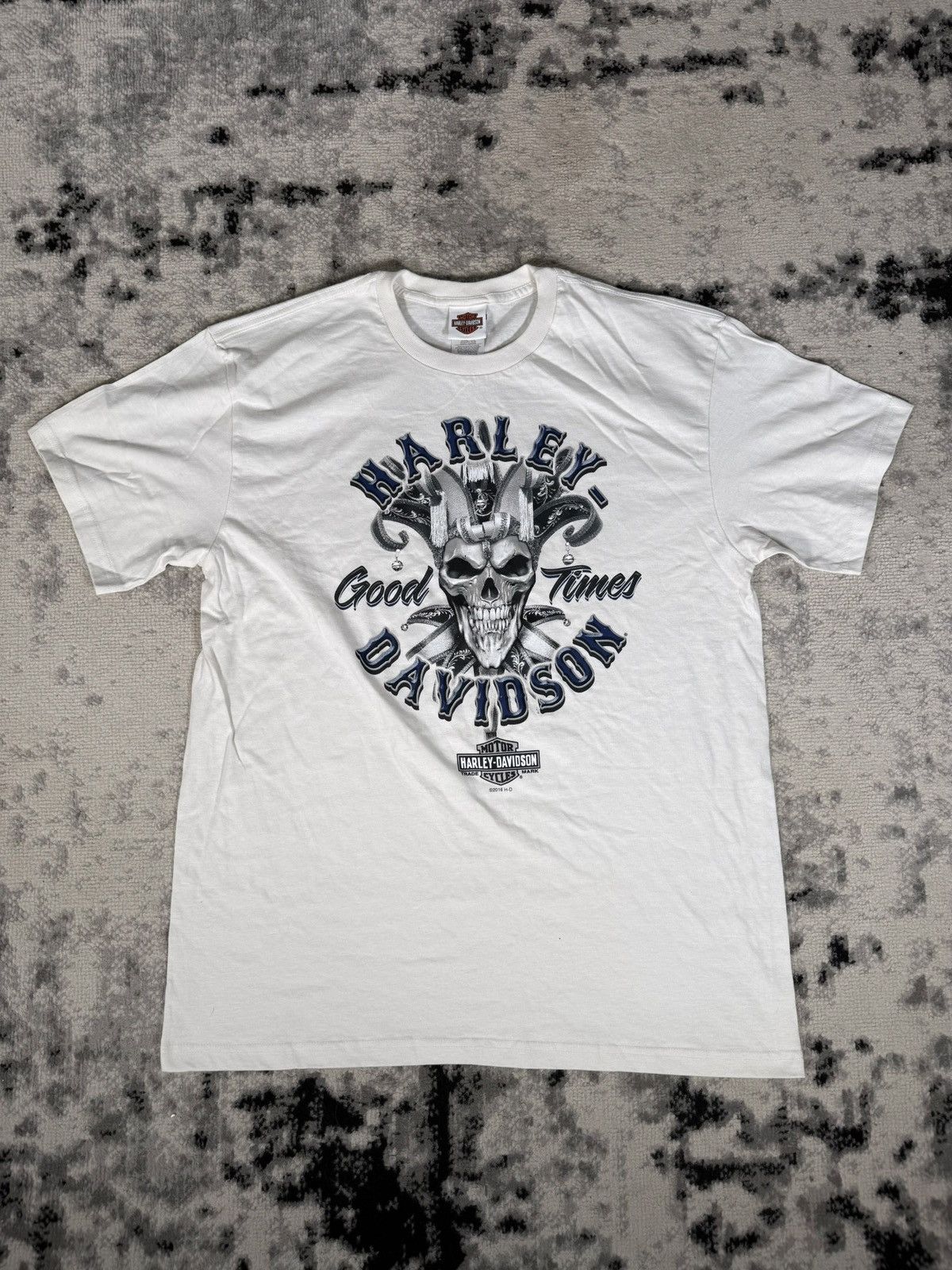 Harley Davidson Y2K 2016 Harley Davidson Napoleon Ohio Skull T-Shirt Size US XL / EU 56 / 4 - 1 Thumbnail