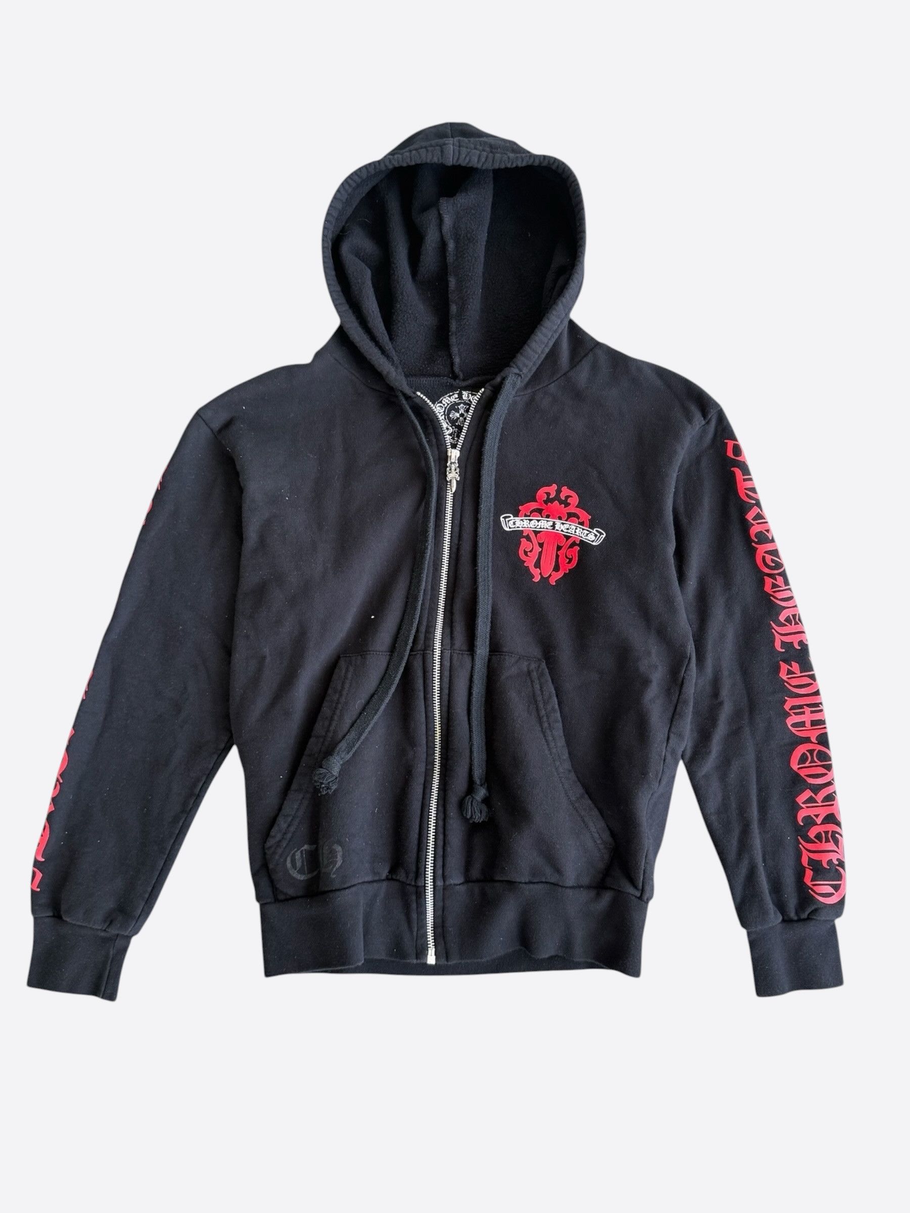 Chrome Hearts Chrome hearts x Rolling Stones red tongue zip up