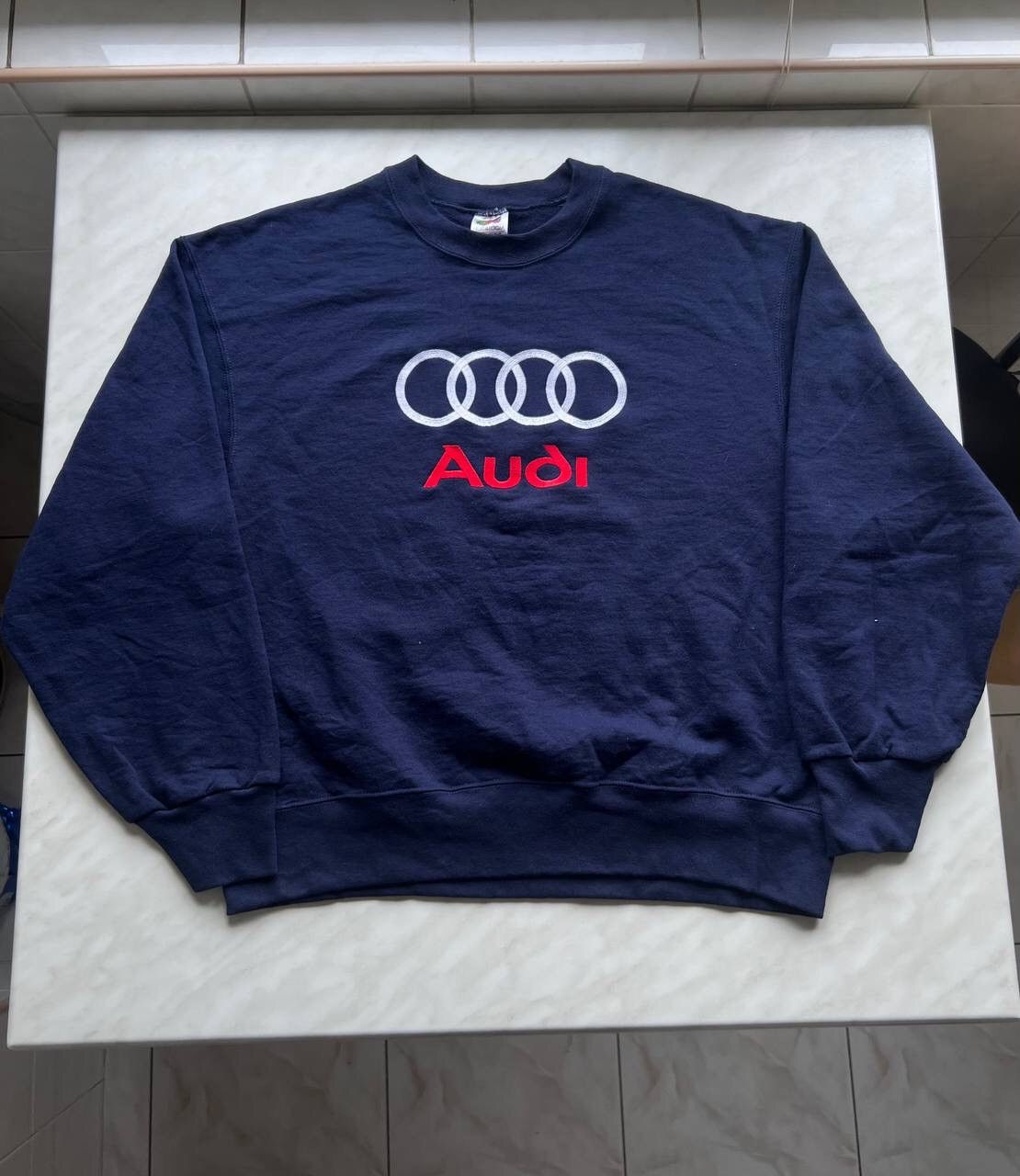Audi Vintage Racing Sweatshirt Crewneck Oversized Size M