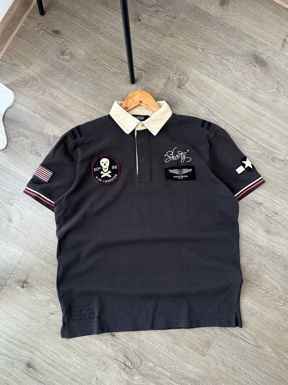Japanese Brand × Vintage Vintage Military-Inspired Polo Shirt Shorty Patch Design Size US M / EU 48-50 / 2 - 1 Thumbnail