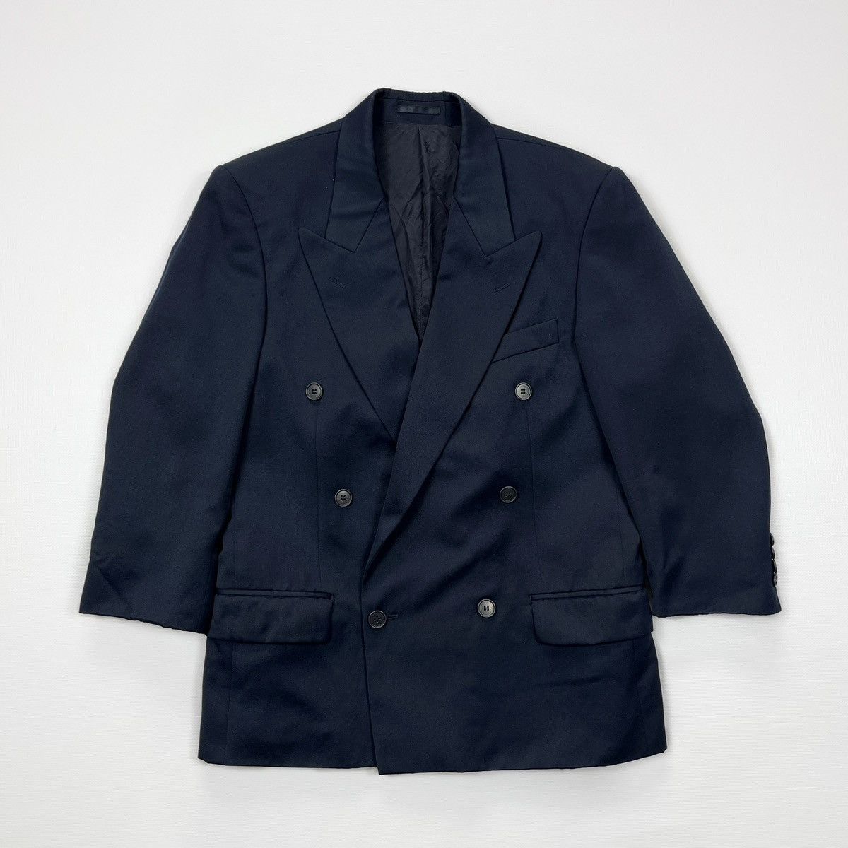 Designer × Vintage × Yves Saint Laurent Vintage Yves Saint Laurent Double breasted blazer coat 90s Size 46R - 1 Thumbnail