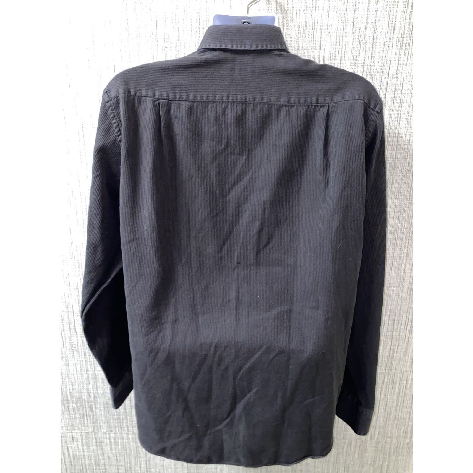 Hugo Boss Boss Hugo Boss Mens Black Long Sleeve Button Front Shirt Size 16 Size 42R - 5 Thumbnail