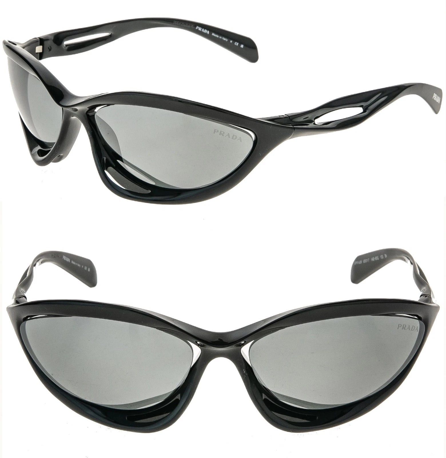 PRADA PRA26S MORPH Black Silver A26 Fashion Sunglasses