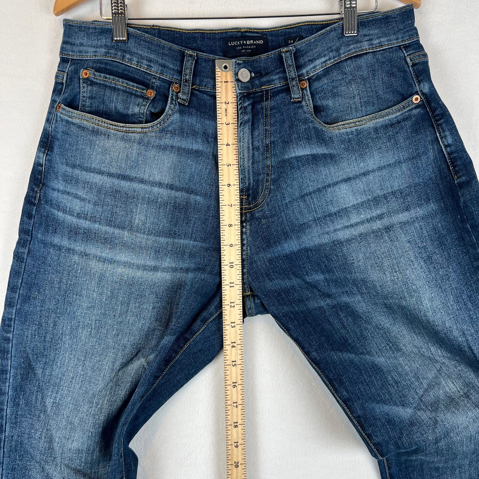 Lucky Brand Lucky Brand Jeans Mens 34x30 Blue 221 Straight Denim Size US 34 / EU 50 - 11 Thumbnail