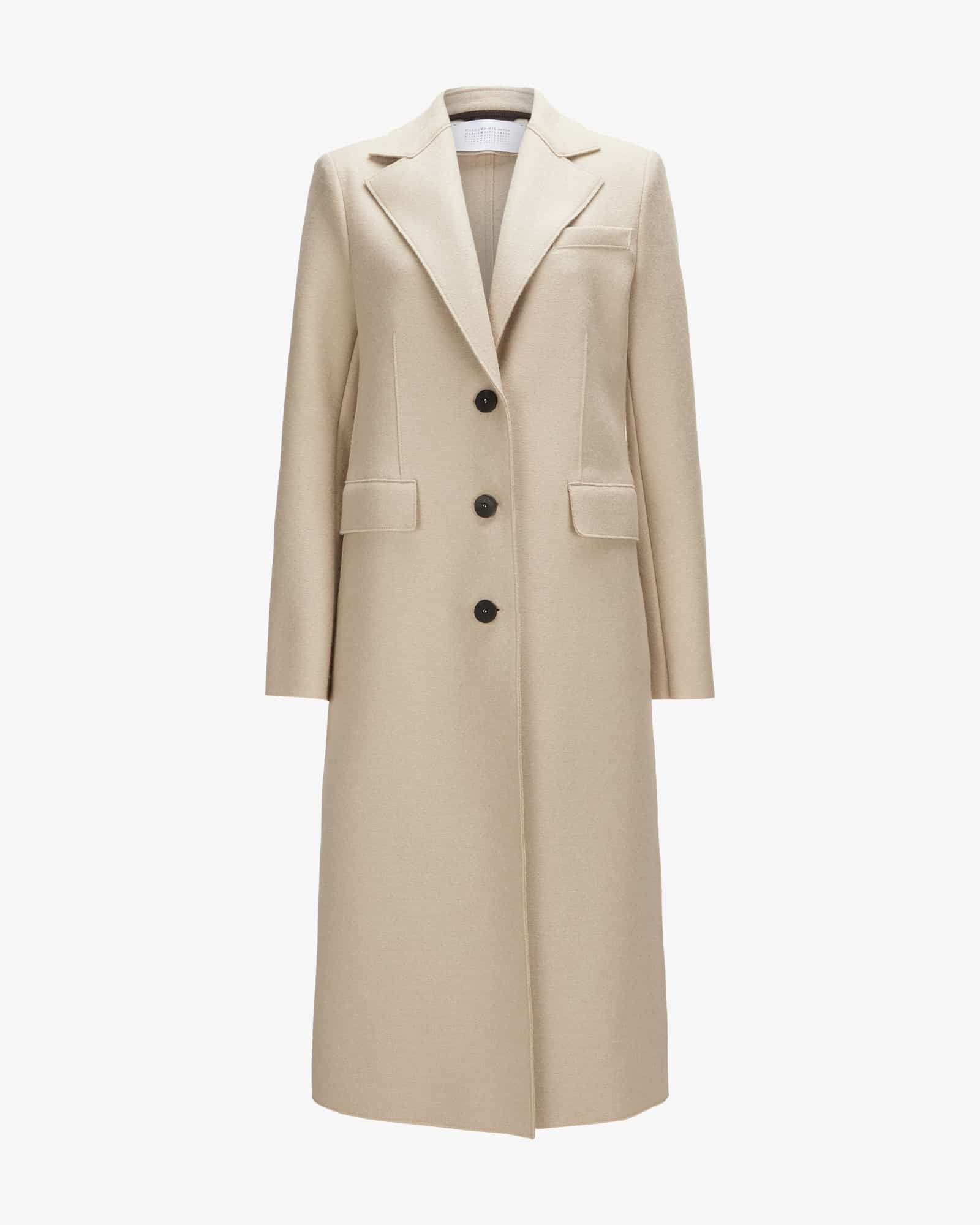 Harris Wharf London o1s22i1n1024 Single-Breasted Pressed Wool Coat in Neutro Size S / US 4 / IT 40 - 1 Thumbnail