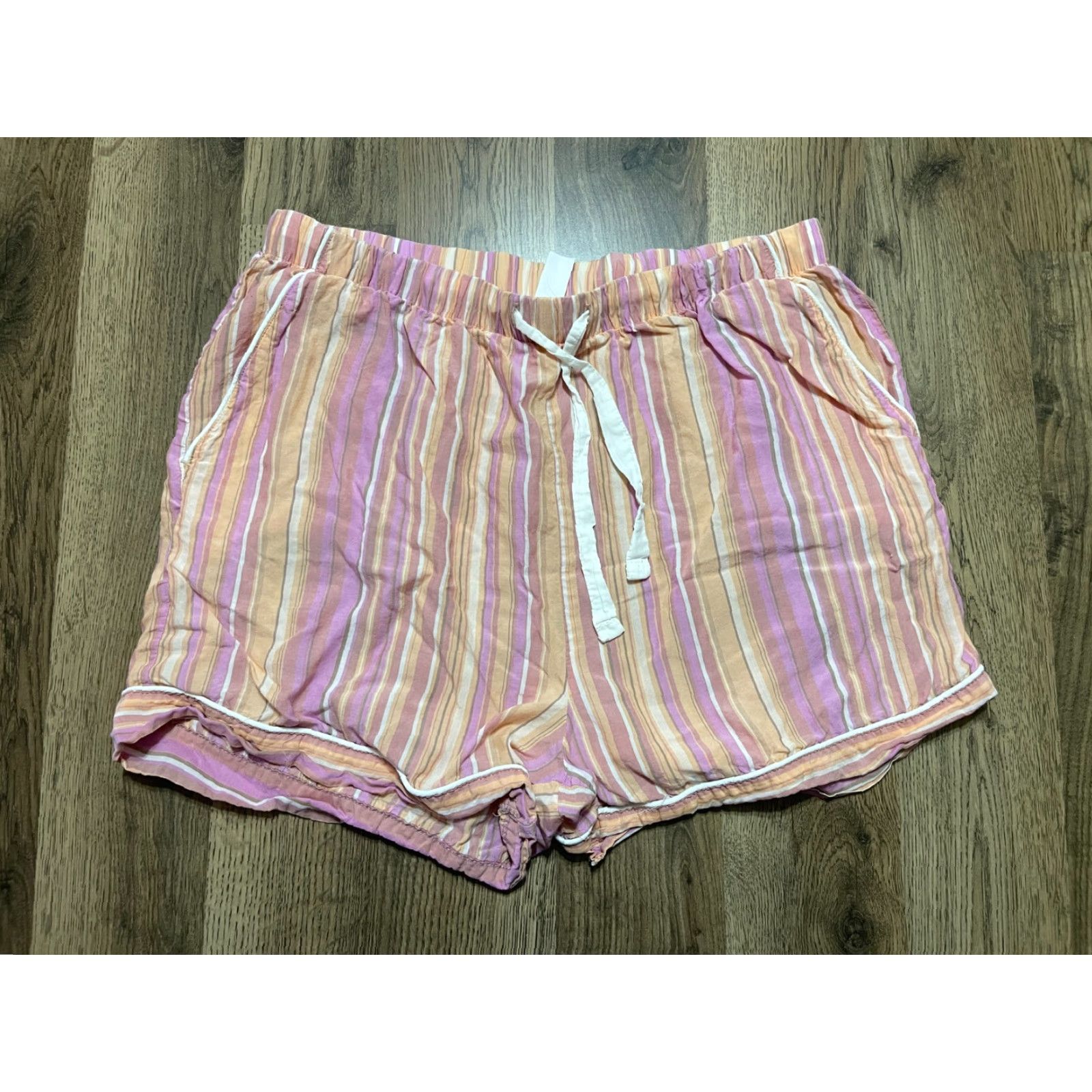 Vintage Stars Above 2 pc Set Womens Size Medium Pink White Orange Button up + Shorts Outfit/Set Size 32" / US 10 / IT 46 - 3 Thumbnail