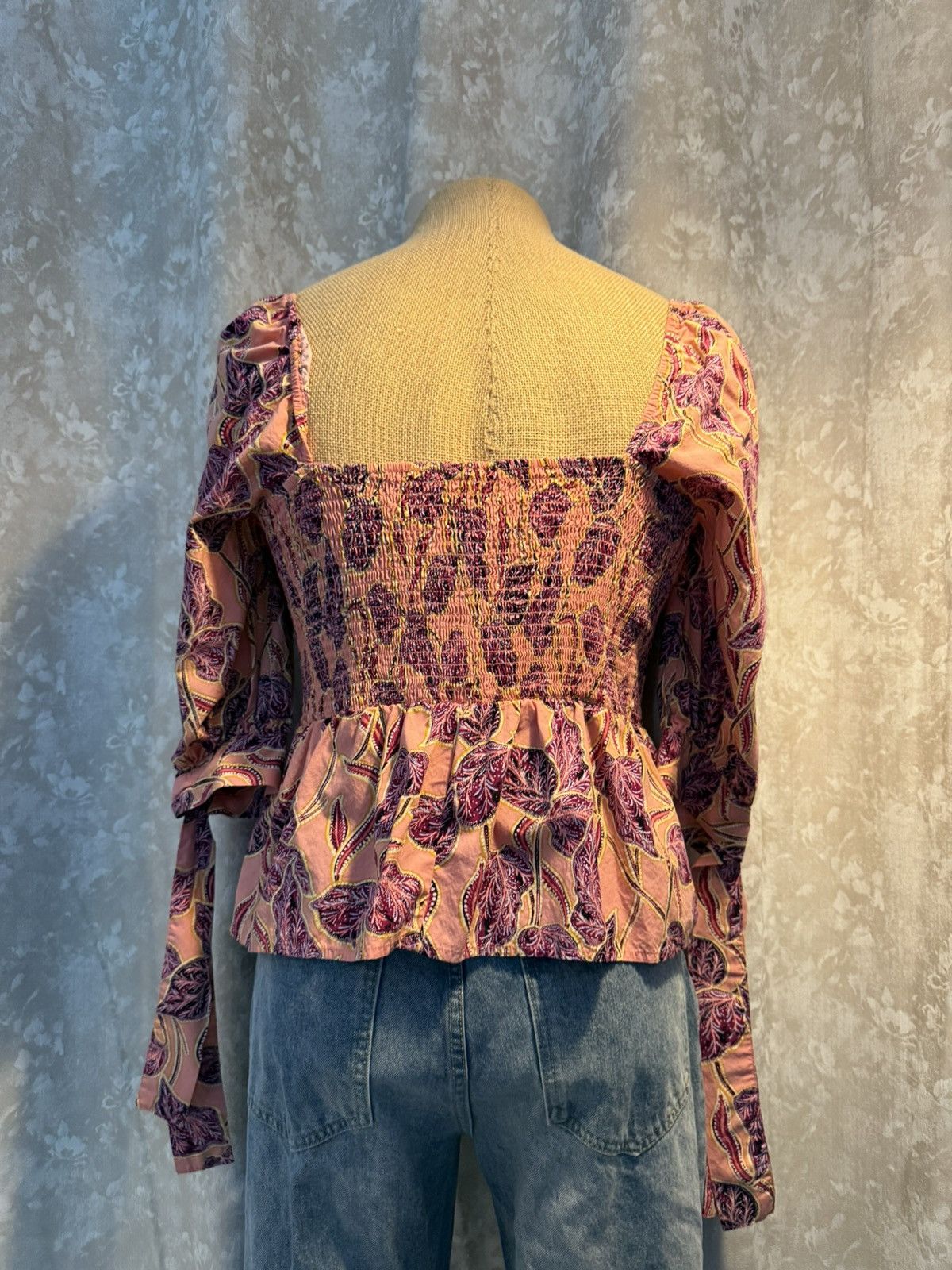 Other Boho Smocked Puff Sleeve Blouse – Size Medium Size M / US 6-8 / IT 42-44 - 6 Thumbnail