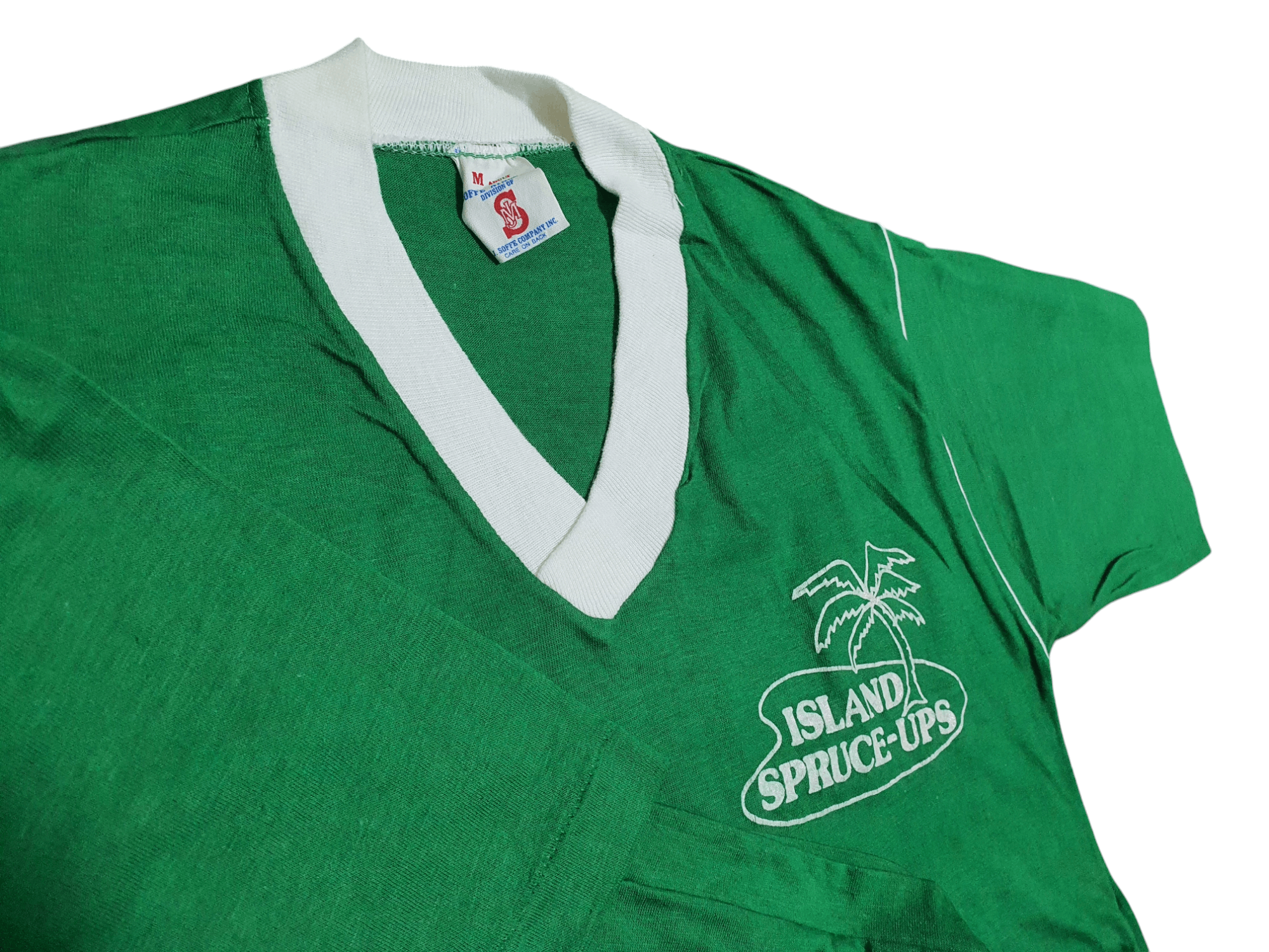 Soffe × Vintage VINTAGE SOFFE ATHLETIC 16”/26.5” V-COLAR T-SHIRT Size US M / EU 48-50 / 2 - 4 Thumbnail
