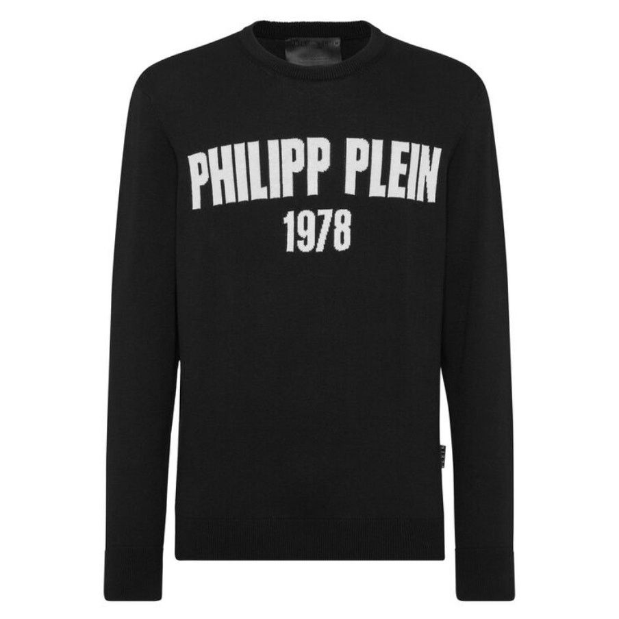 Philipp Plein Philipp Plein 1978 Black Round Neck Pullover Sweater XXL Size US XXL / EU 58 / 5 - 10 Thumbnail