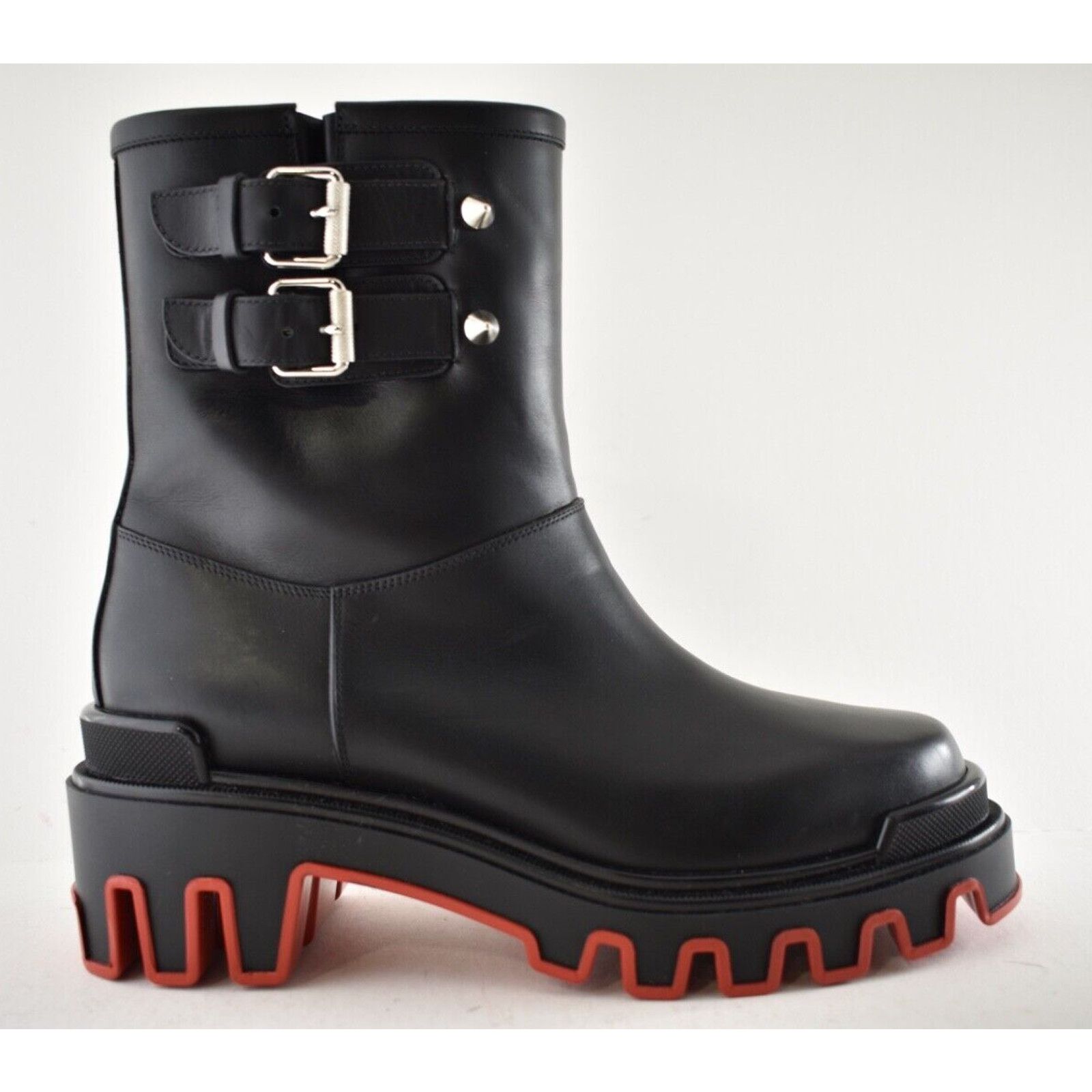 Christian Louboutin Christian Louboutin Dune Bike Spike Black Leather Platform Size US 9 / IT 39 - 5 Thumbnail