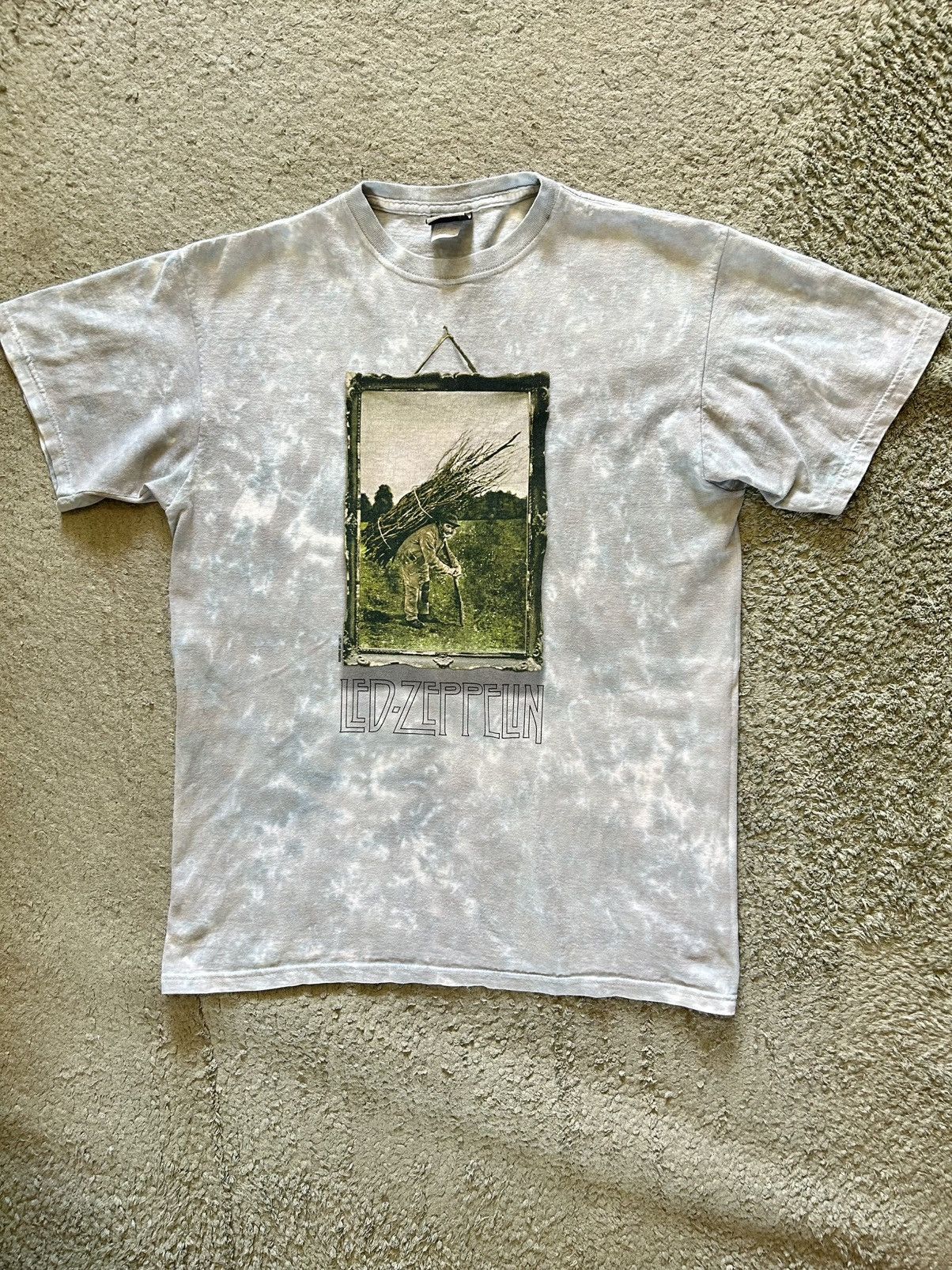 Band Tees Vintage LED ZEPPELIN LIQUID BLUE 4 IV ALBUM COVER T-SHIRT Size US L / EU 52-54 / 3 - 1 Thumbnail