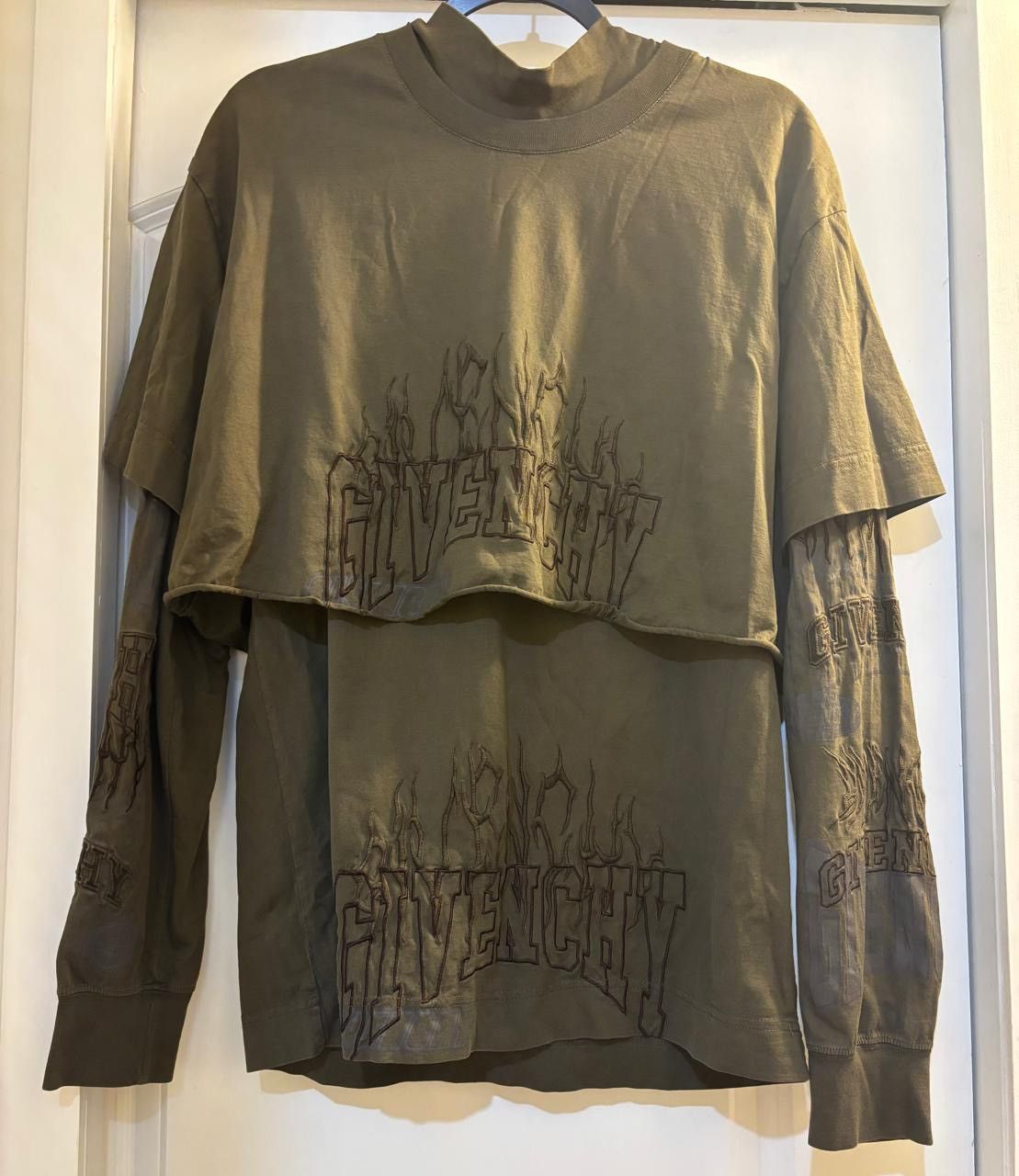Givenchy Sample Givenchy Layered Graphic Balaclava T-Shirt Size US M / EU 48-50 / 2 - 4 Thumbnail