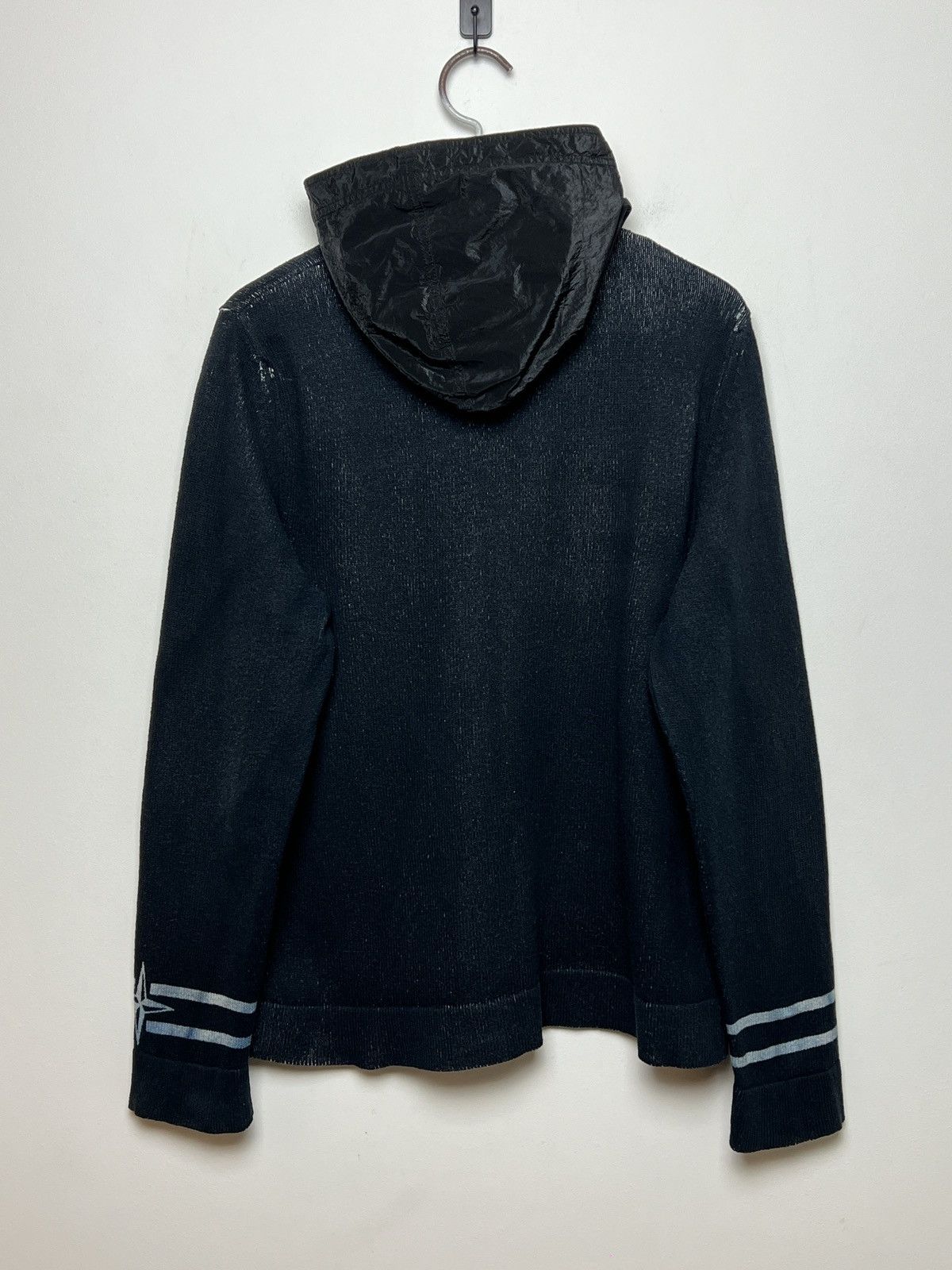 Stone Island stone island y2k navy cotton hoodie shimmer nylon hood Size US M / EU 48-50 / 2 - 15 Thumbnail