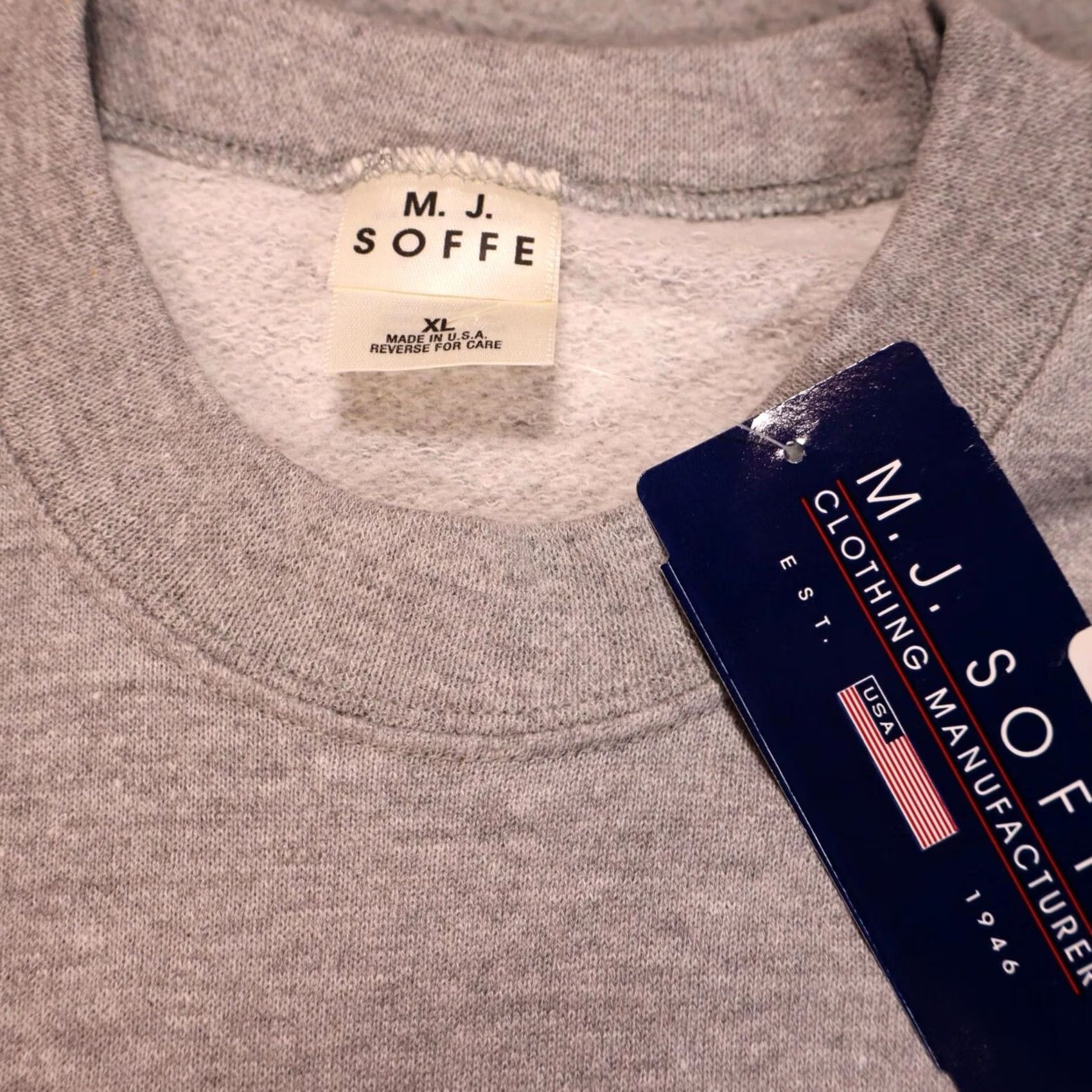 Soffe VINTAGE Soffe Sweatshirt Logo US Navy NWT Men XL Gray 90s Pullover Size US XL / EU 56 / 4 - 3 Thumbnail