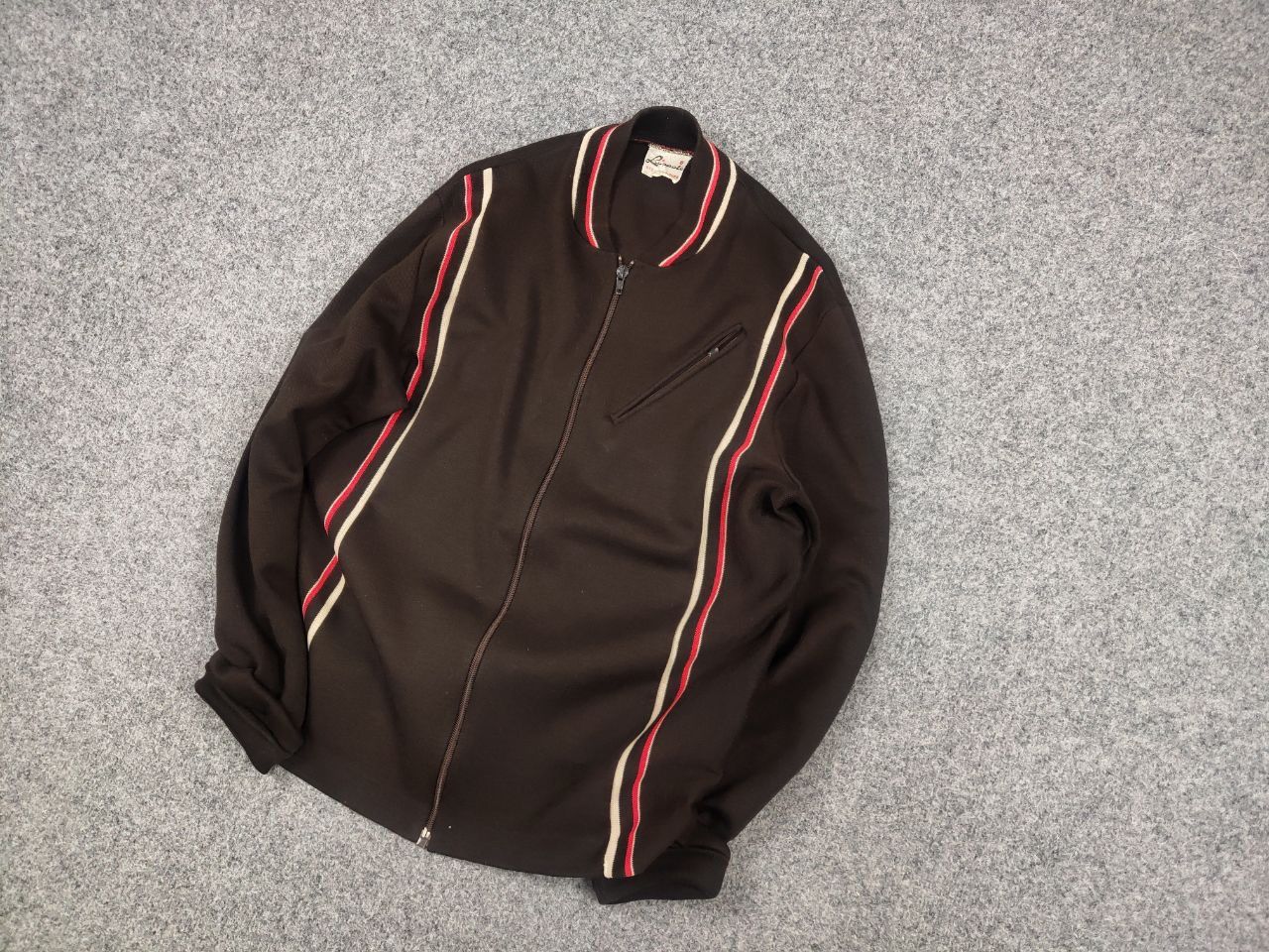 Vintage Luippold Vintage 70's track College Jacket Virgin Wool Brown Size US S / EU 44-46 / 1 - 3 Thumbnail