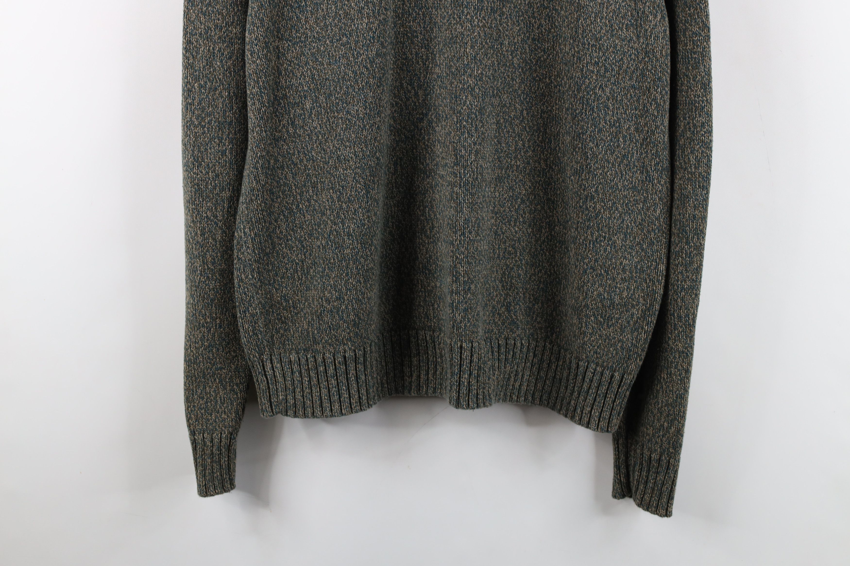 Vintage Vintage 90s Streetwear Heavyweight Cotton Knit Sweater Green Size US M / EU 48-50 / 2 - 3 Thumbnail